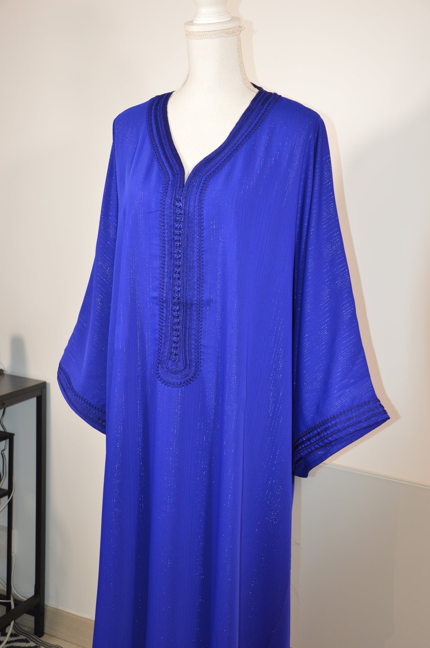 Gandoura Orientale Pailletée – Bleu Roi