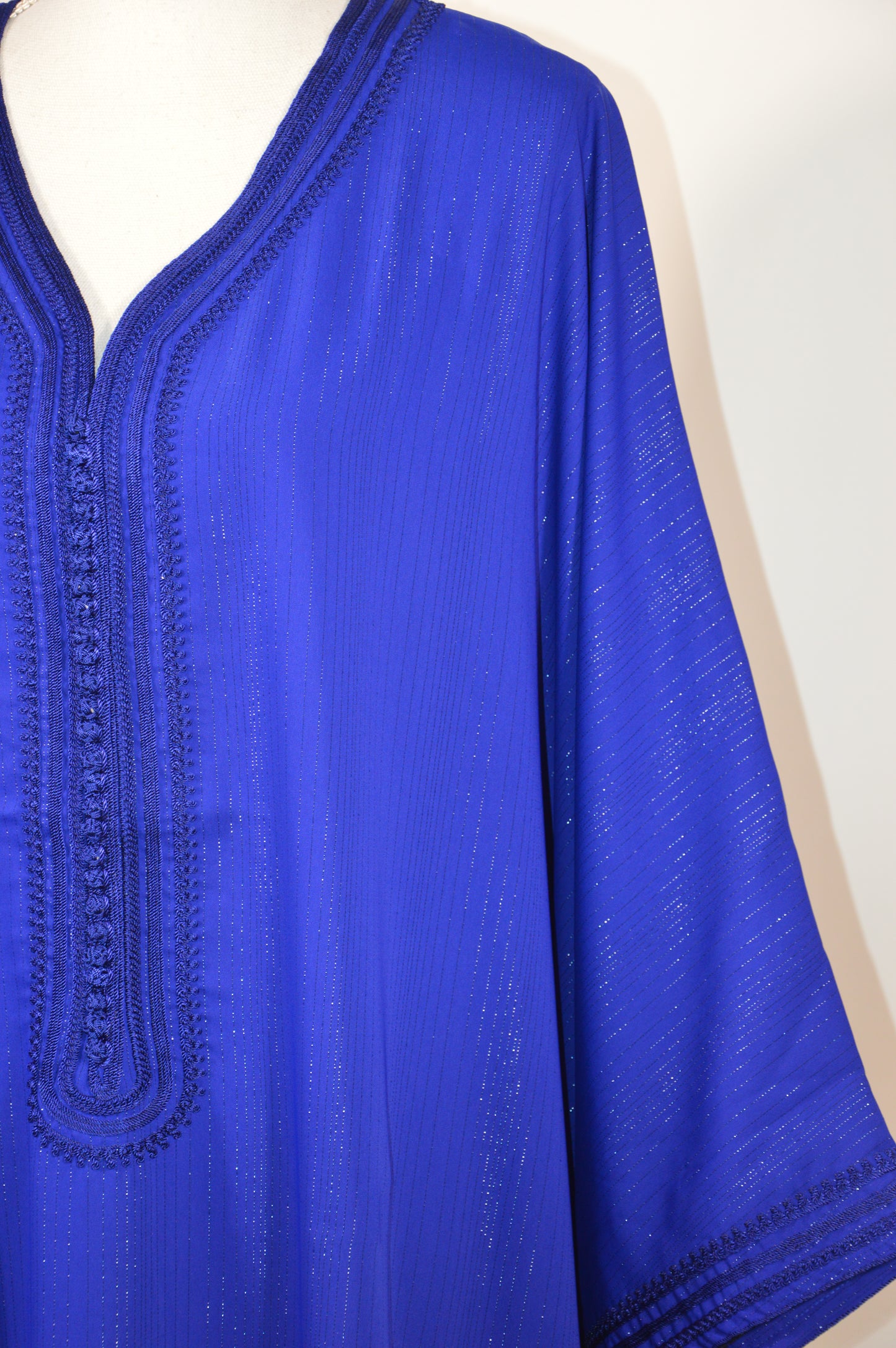 Gandoura Orientale Pailletée – Bleu Roi