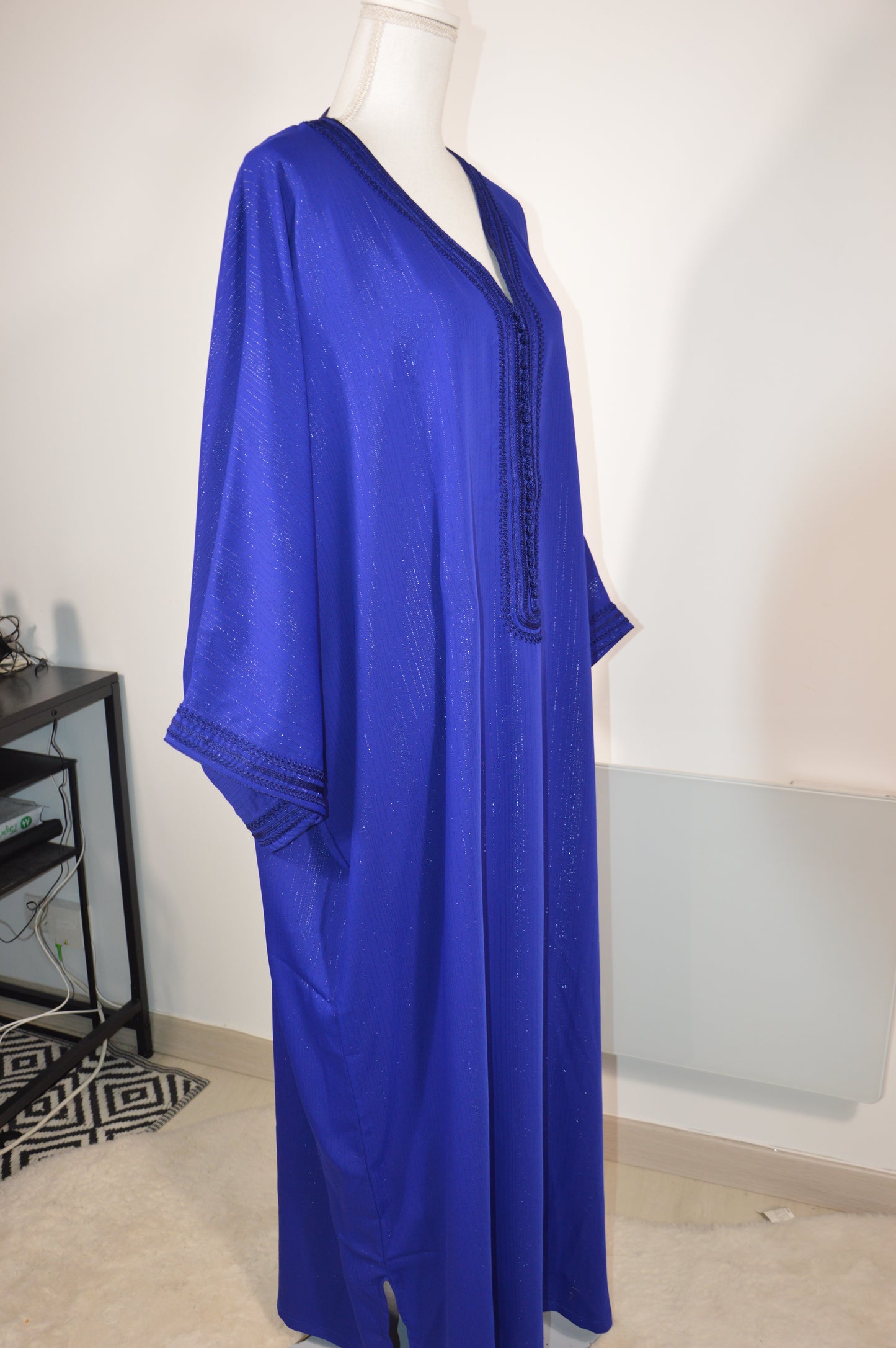 Gandoura Orientale Pailletée – Bleu Roi