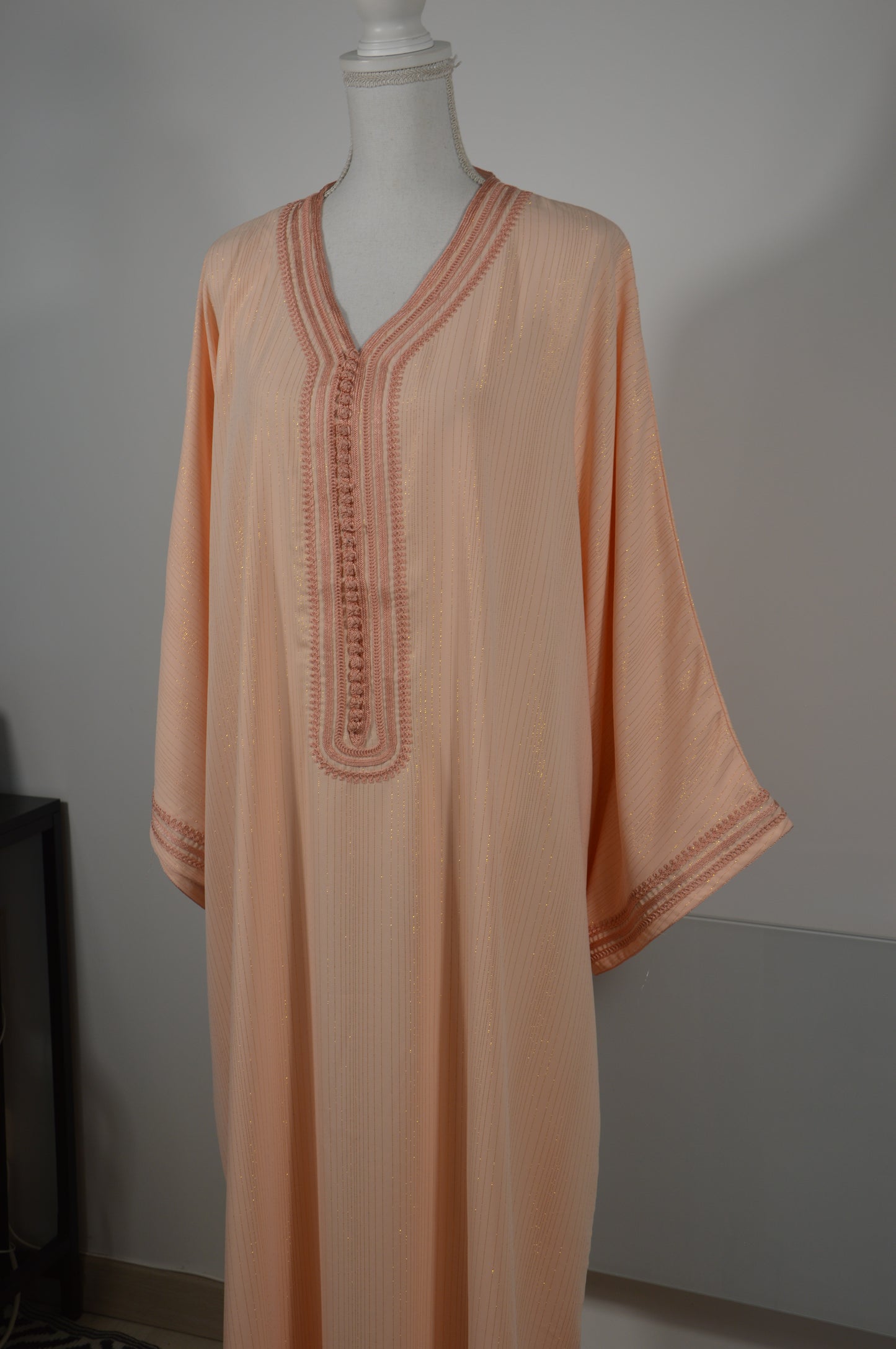 Gandoura Orientale Pailletée – Saumon