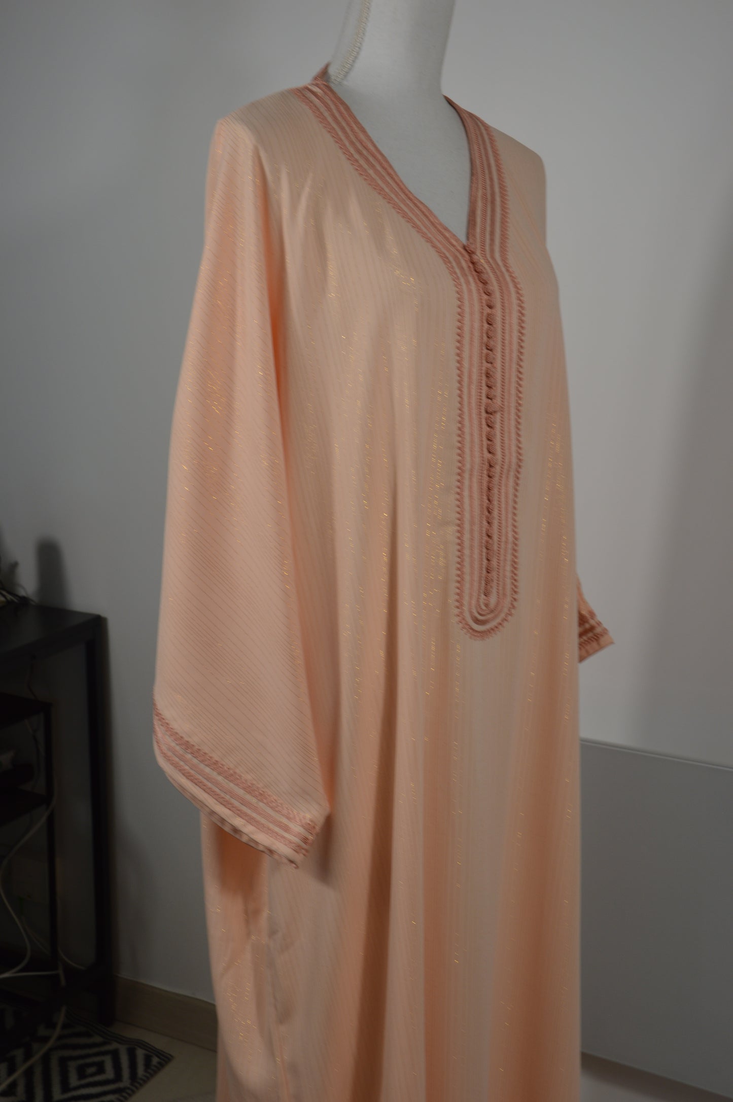 Gandoura Orientale Pailletée – Saumon