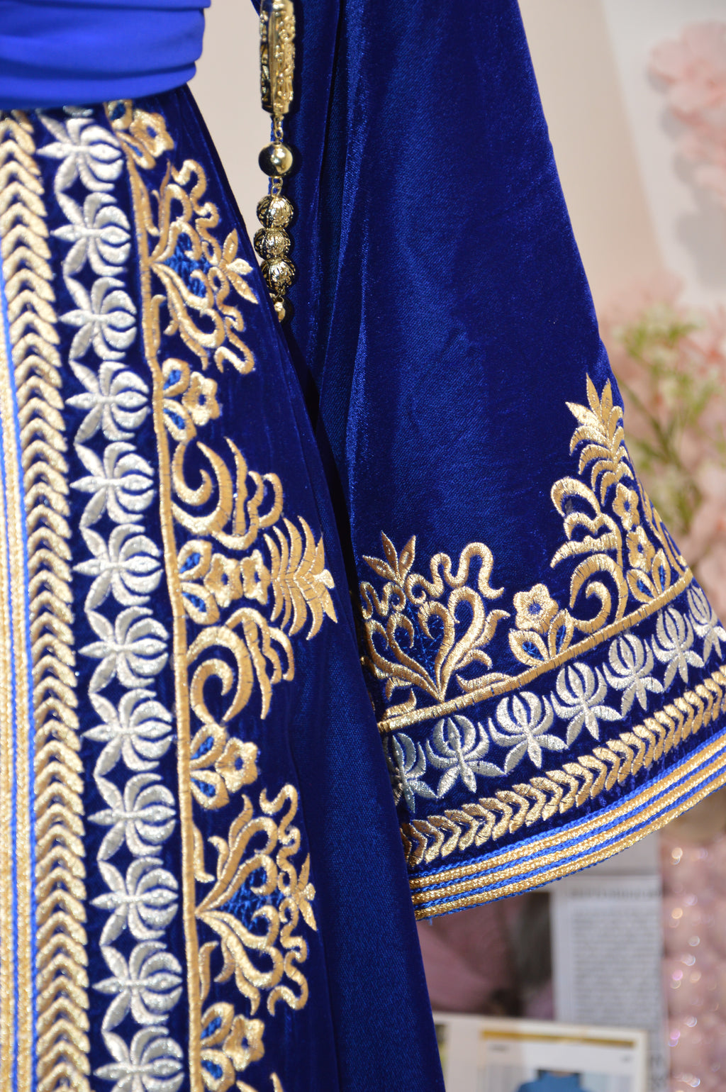 Takchita Velours Bleu Majesté