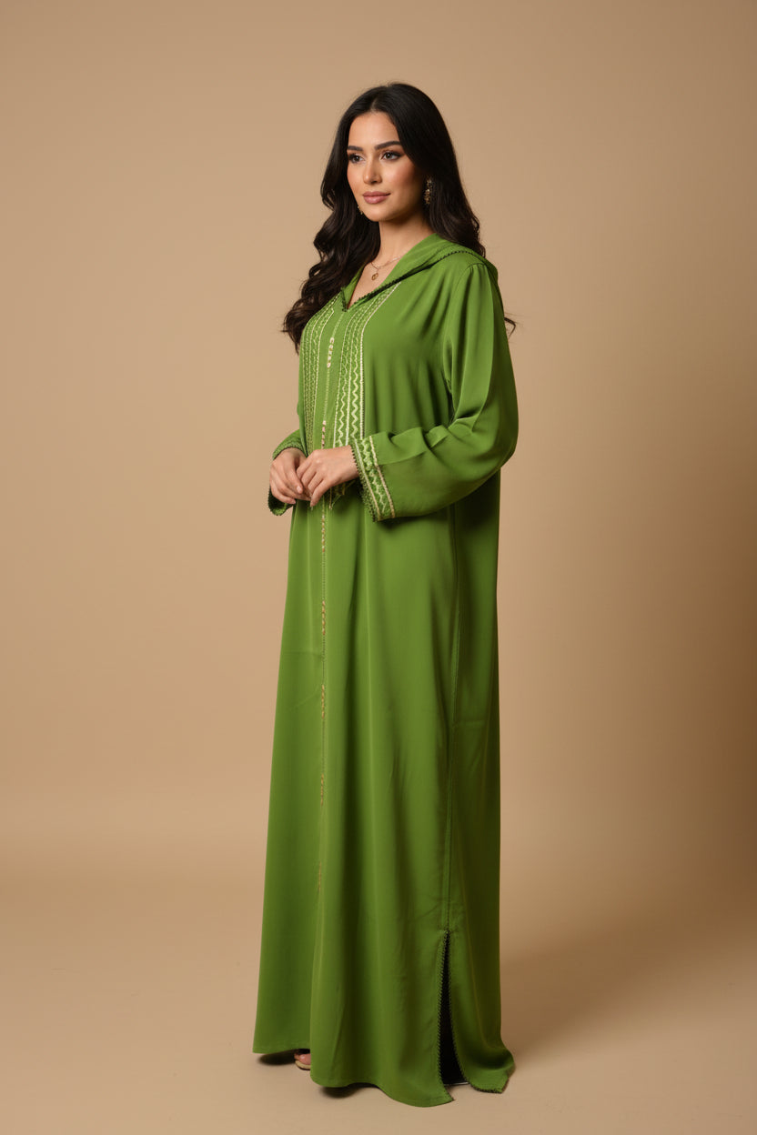 Jellaba Verte - Fraîcheur et Élégance Marocaine