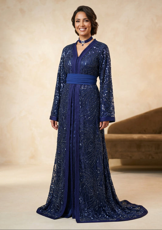 Takchita Dentella Signature Perlée – Bleu Marine