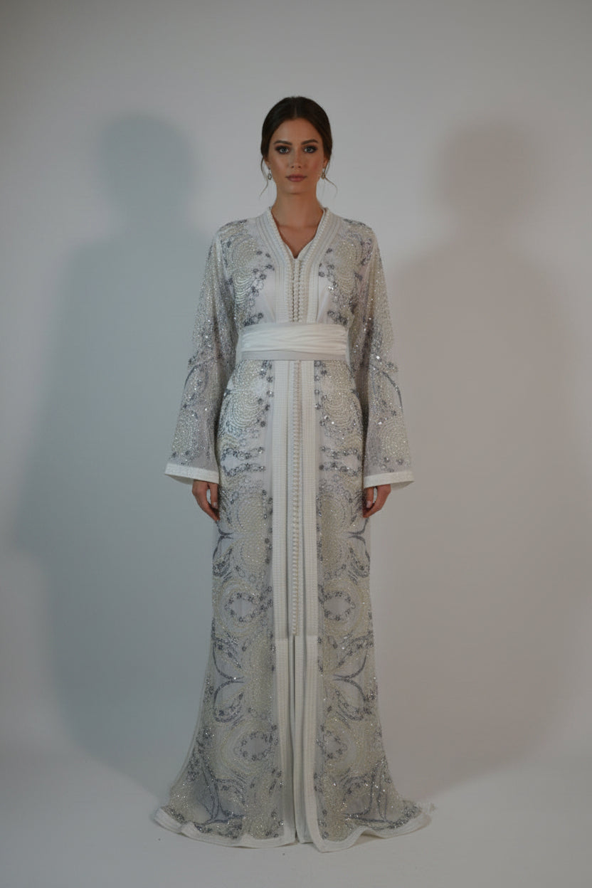 Takchita Crystal Blanche Perlés