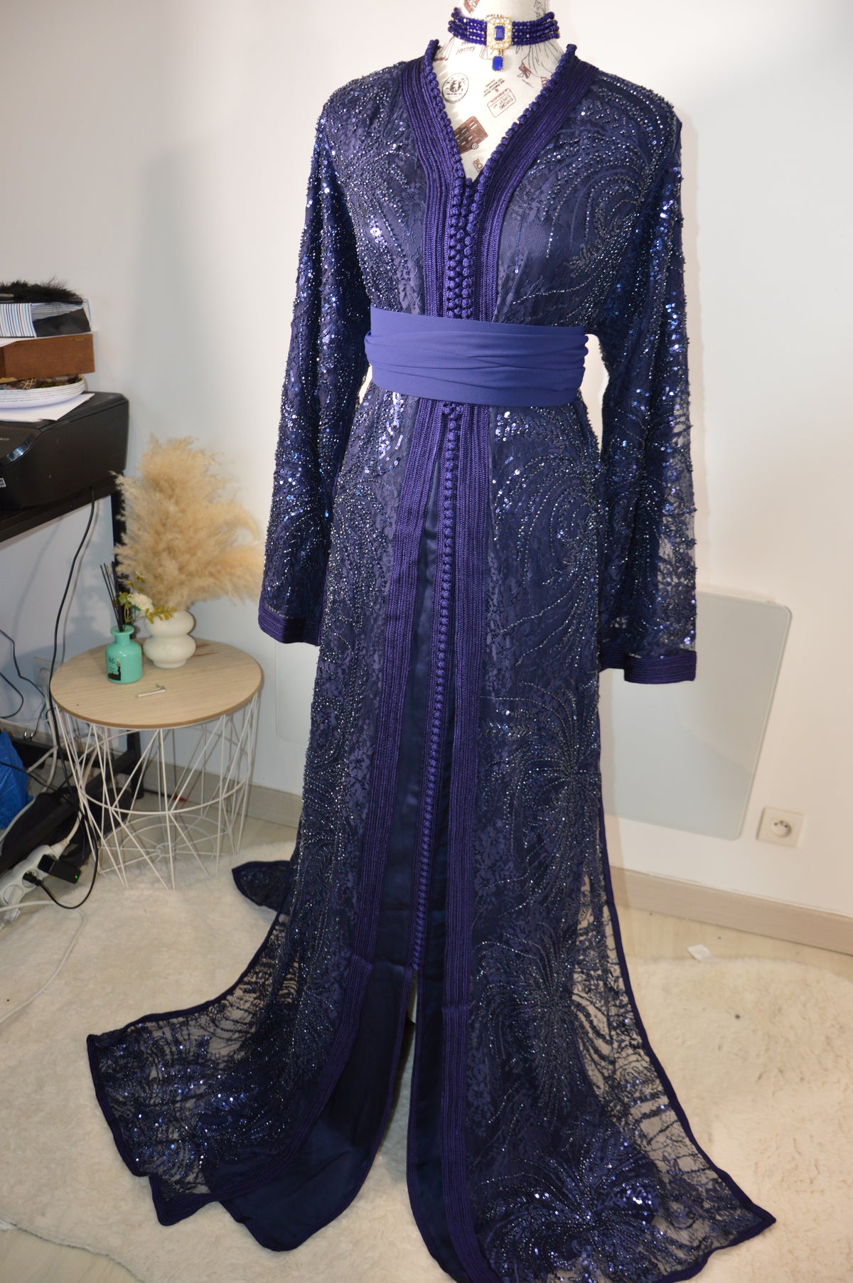 Takchita Dentella Signature Perlée – Bleu Marine