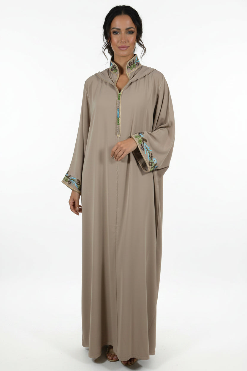 Gandoura Col Montant Nude Cappuccino