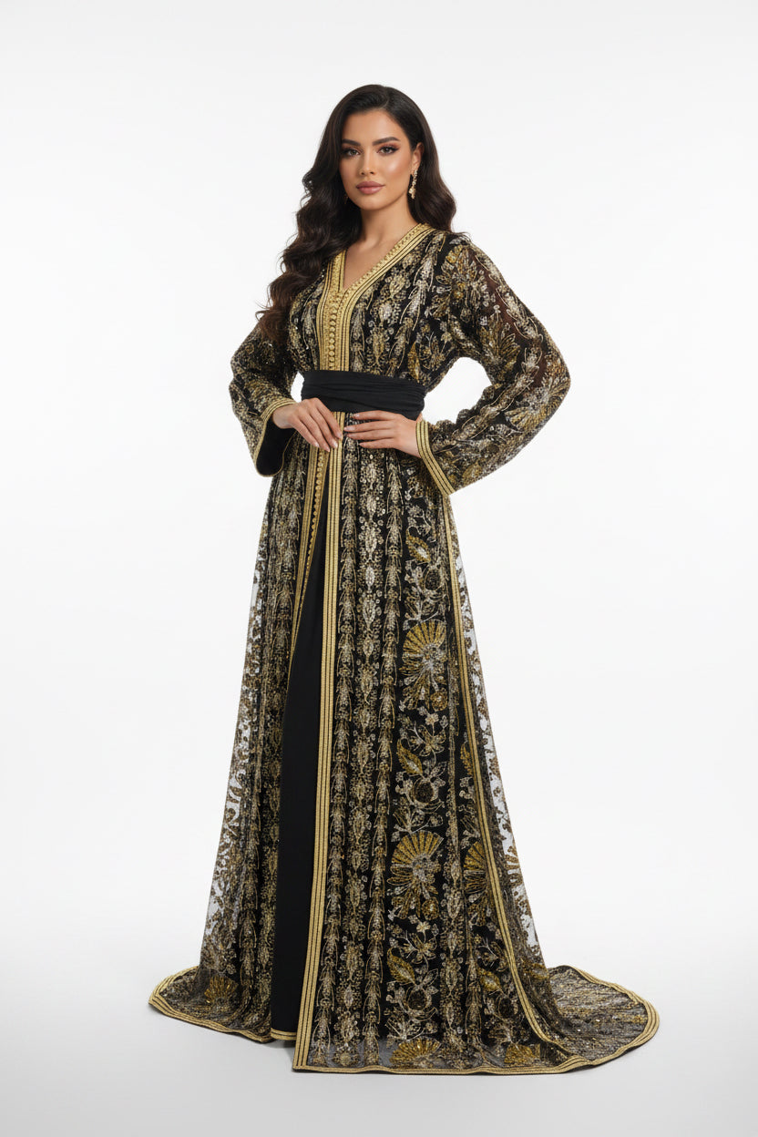 Takchita Sari Haute Couture Noir