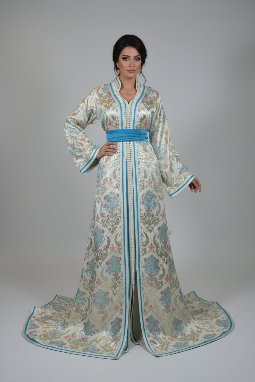 Takchita Omar Doublure Bleu Turquoise