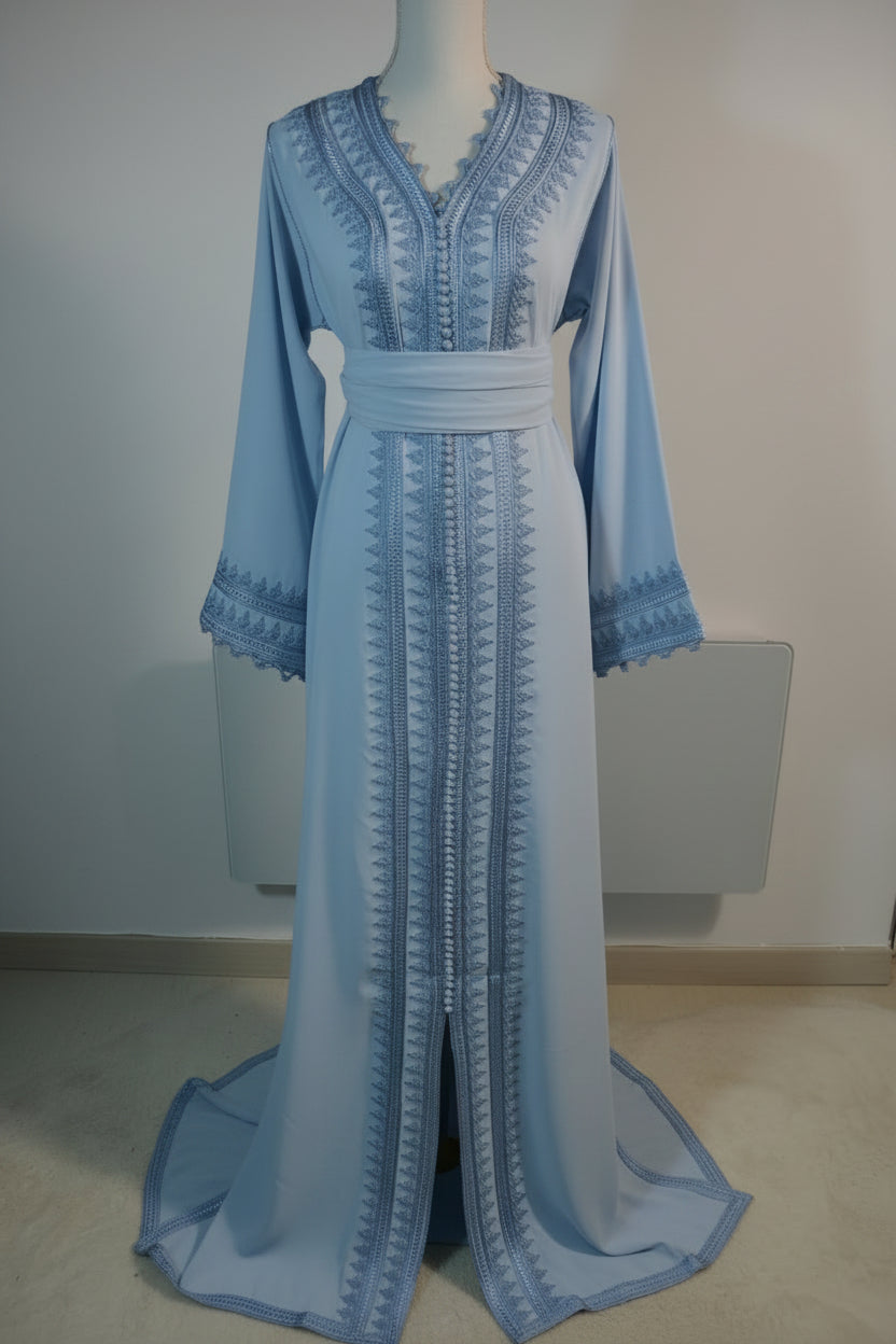 Caftan Malaik — Bleu Ciel