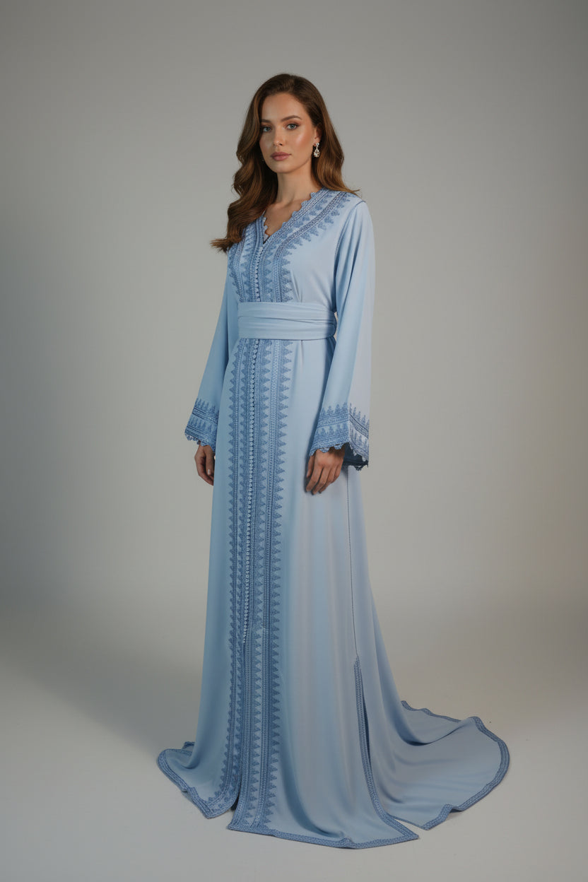 Caftan Malaik — Bleu Ciel