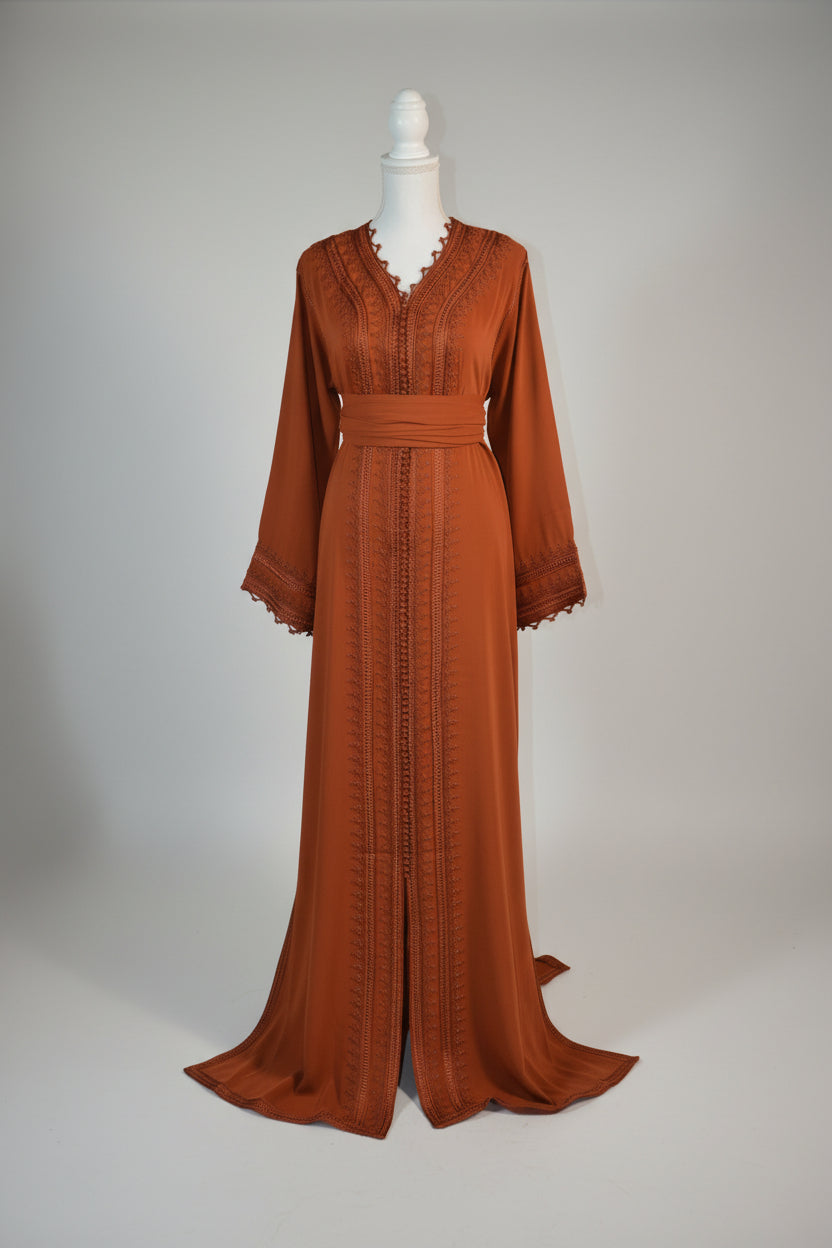 Caftan Malaik — Orange Brique
