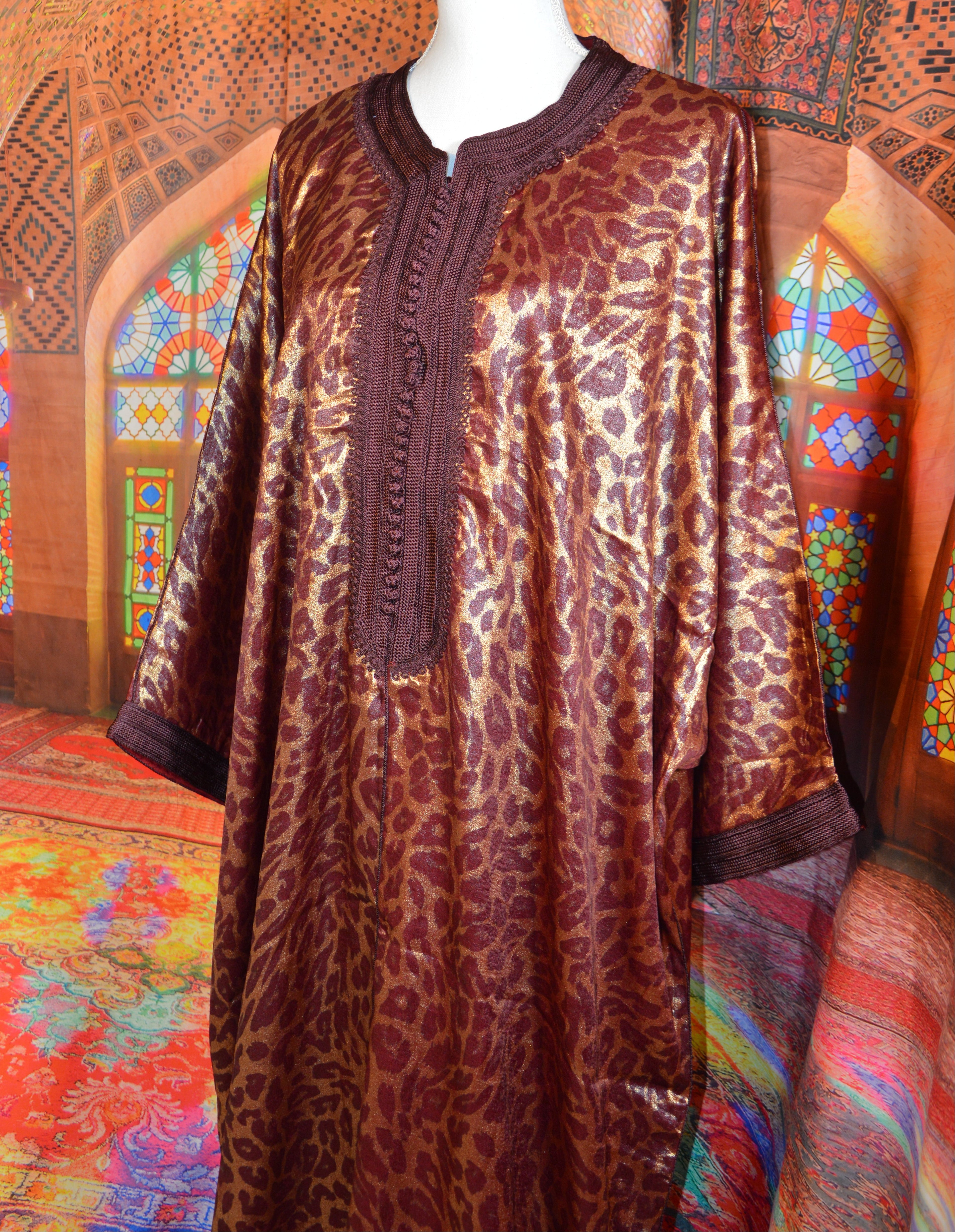 Gandoura Panthère Rouge - Caftan Marocain de Luxe