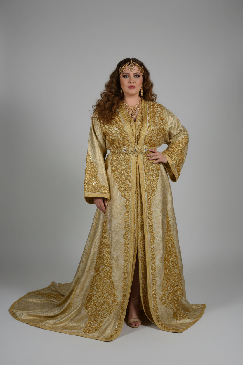 Takchita Haute Couture Brocart Or