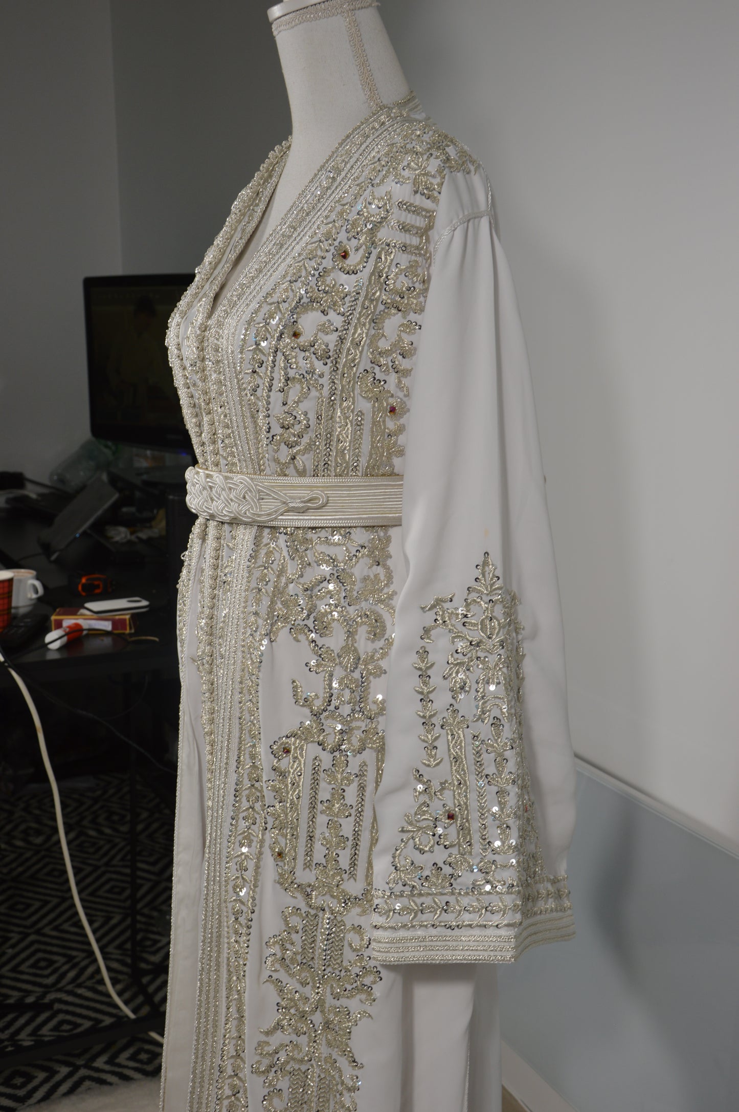 Takchita Royal White & Argent HAUTE COUTURE