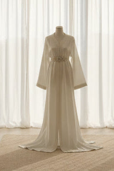 Caftan Blanc Drap de Soie - Caftan Marocain de Luxe