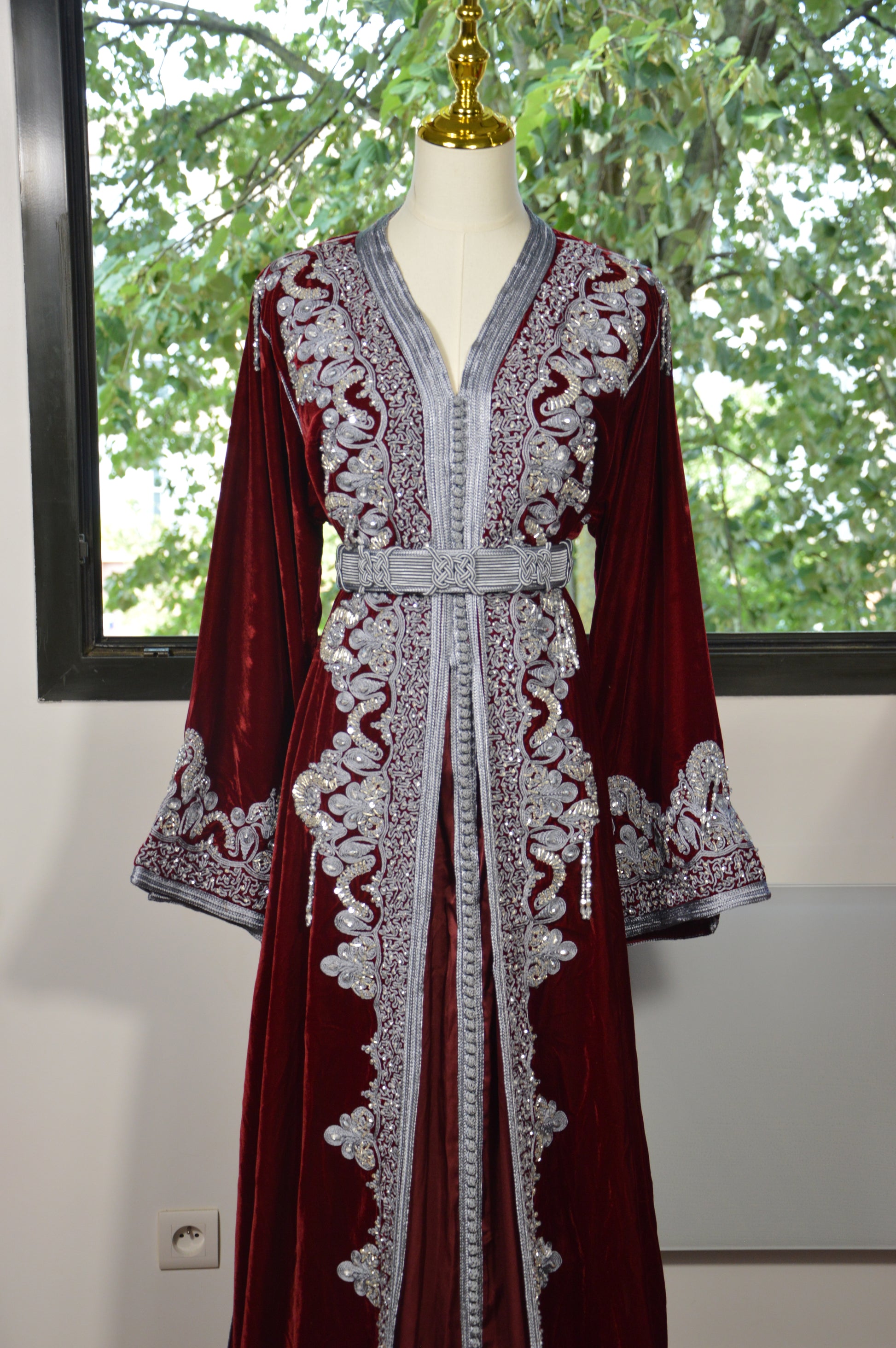 Takchita Velours Bordeaux - zeynaya prestige
