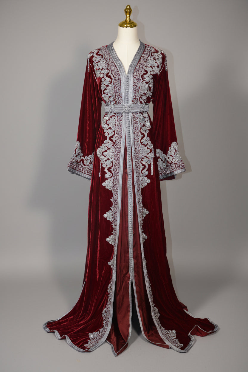 Takchita Velours Bordeaux - zeynaya prestige