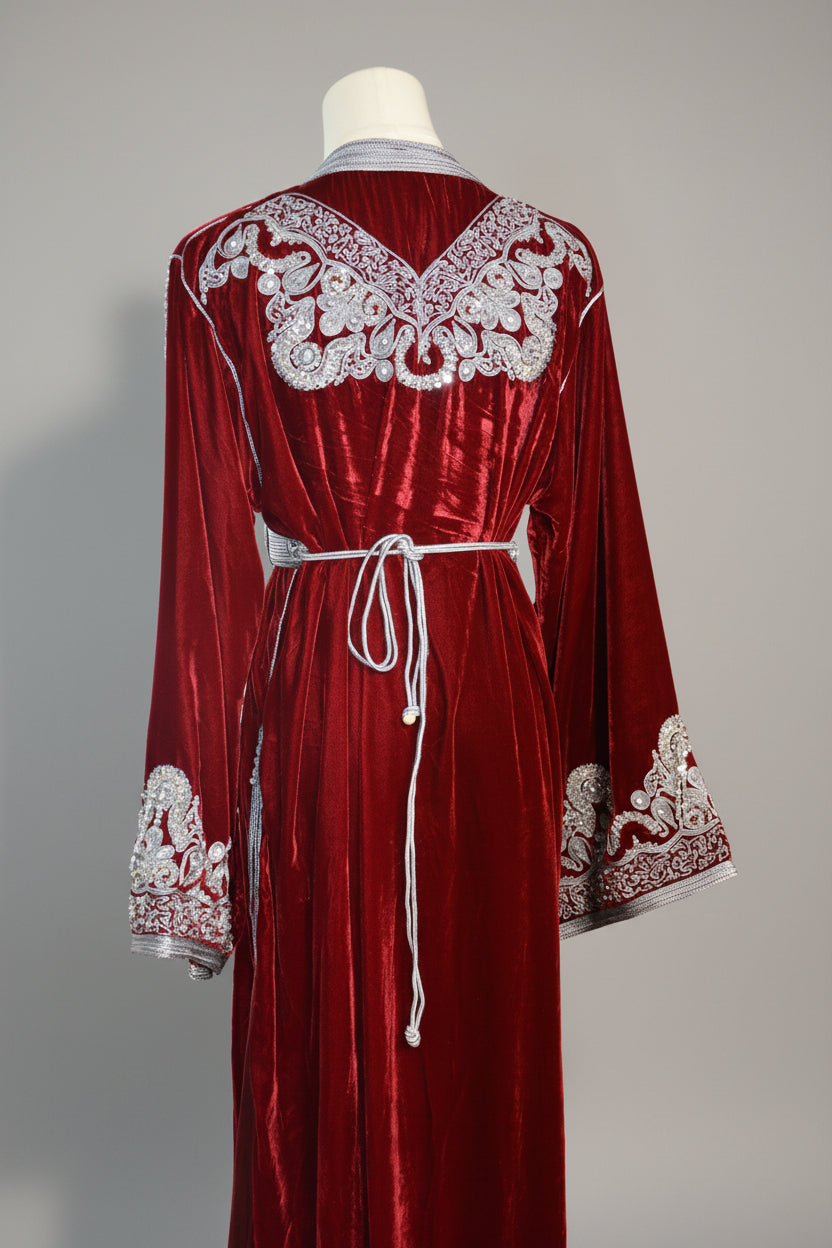 Takchita Velours Bordeaux - zeynaya prestige