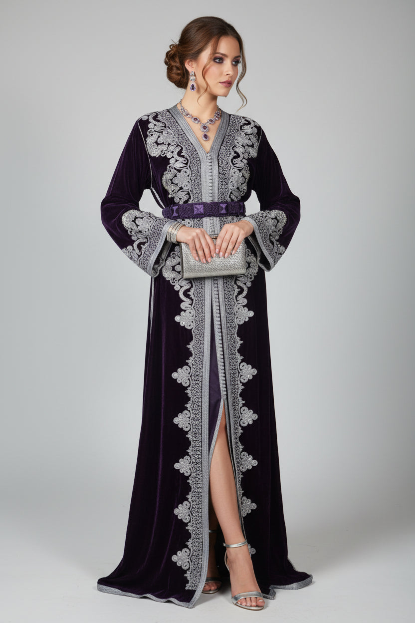 Takchita Velours Violet - zeynaya prestige