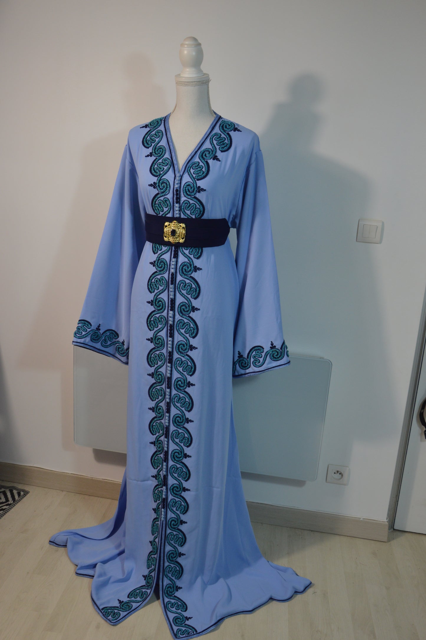Caftan SOUMAYA Bleu Ciel