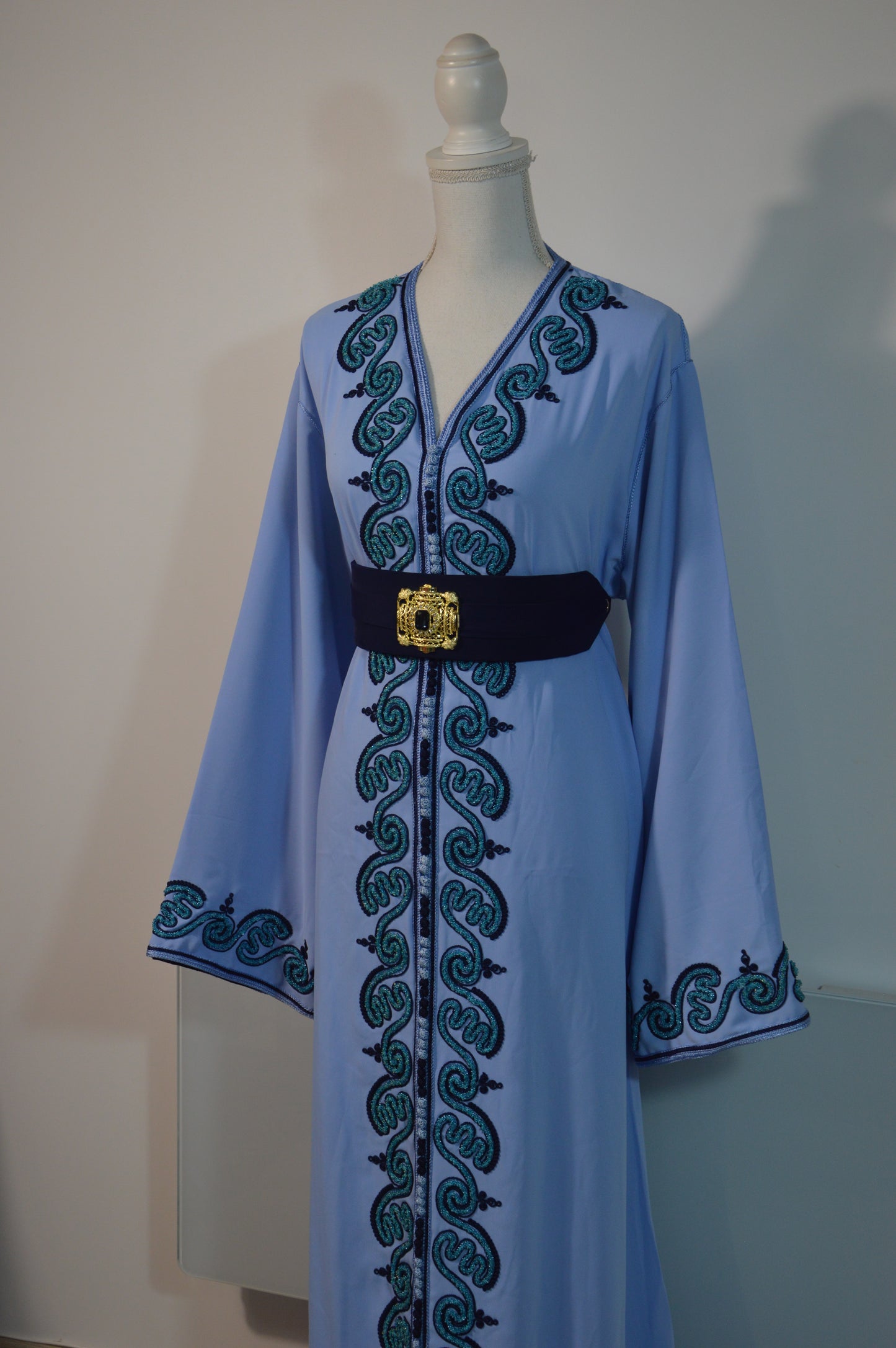 Caftan SOUMAYA Bleu Ciel