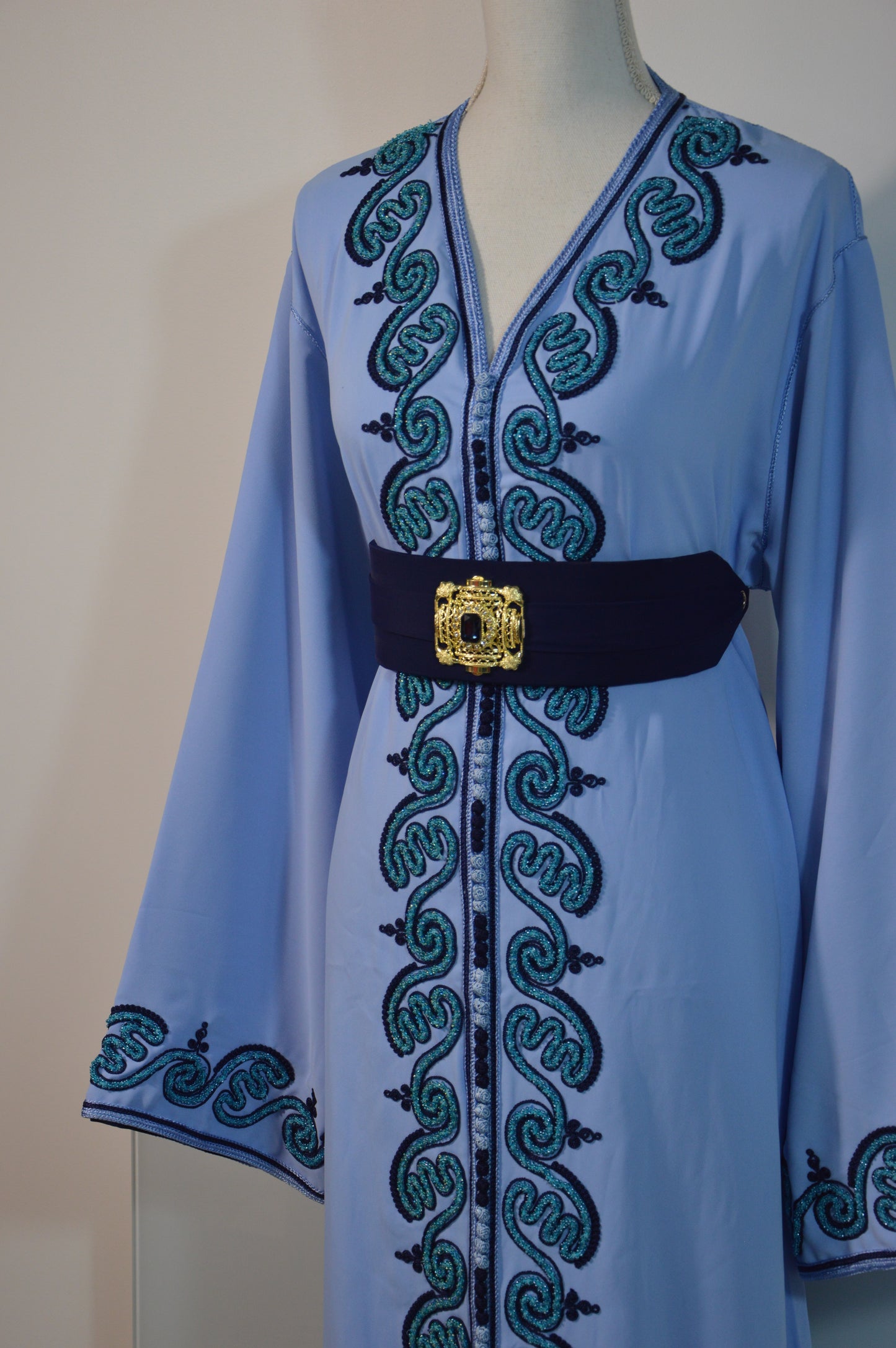 Caftan SOUMAYA Bleu Ciel
