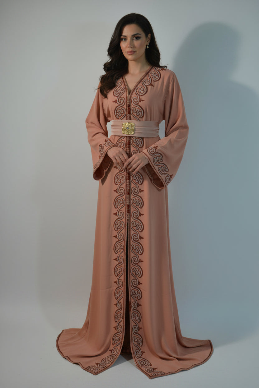 Caftan SOUMAYA saumon