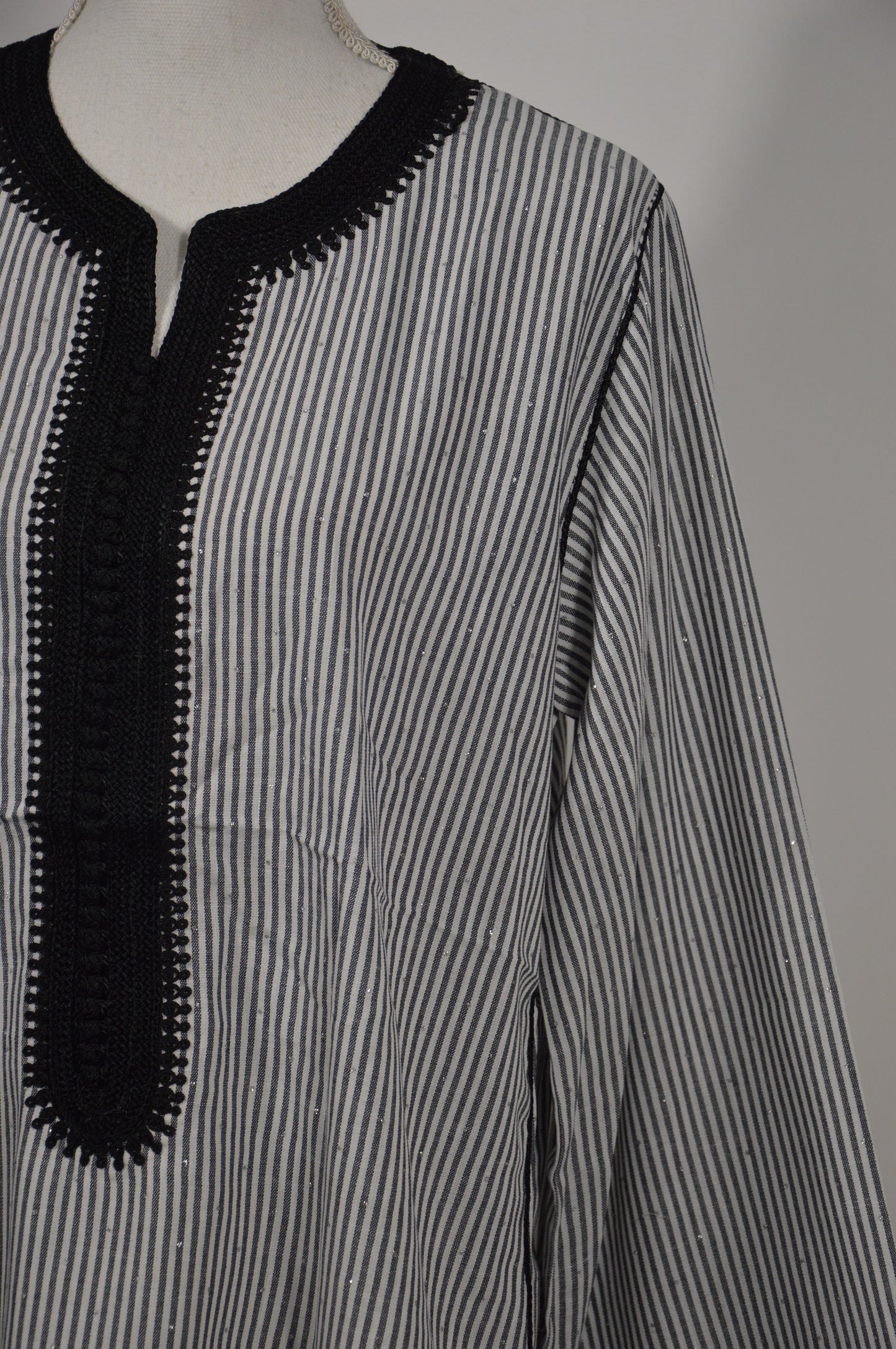 haut jabador blanc rayé noir - zeynaya Prestige