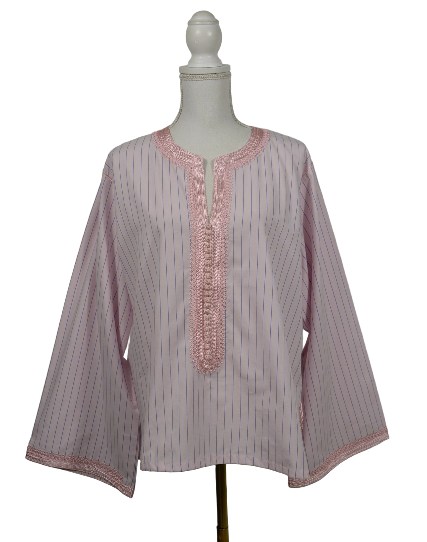 haut jabador rose rayures bleu - Zeynaya Prestige