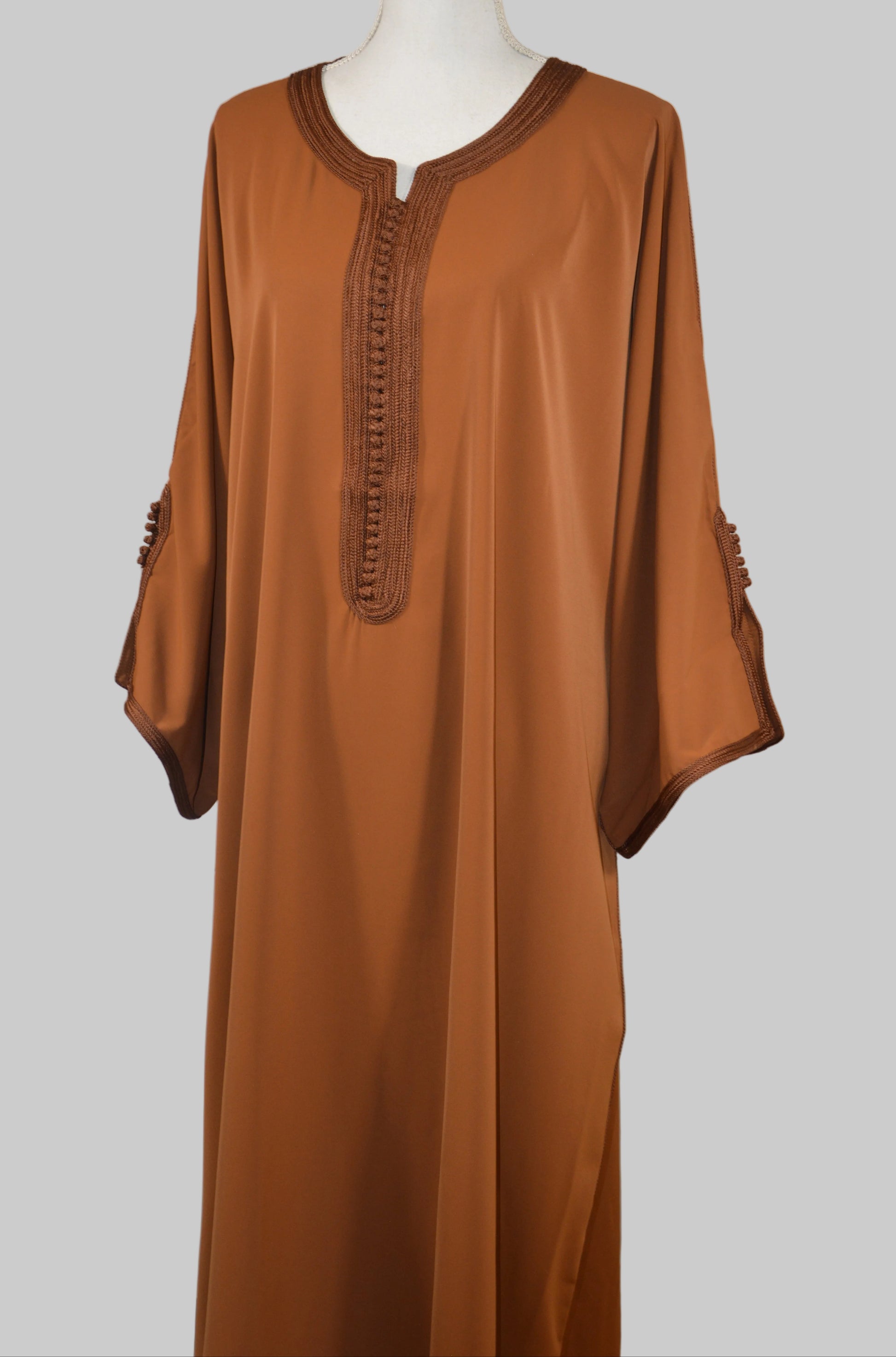 Gandoura Eclat Crêpe Camel - zeynaya prestige