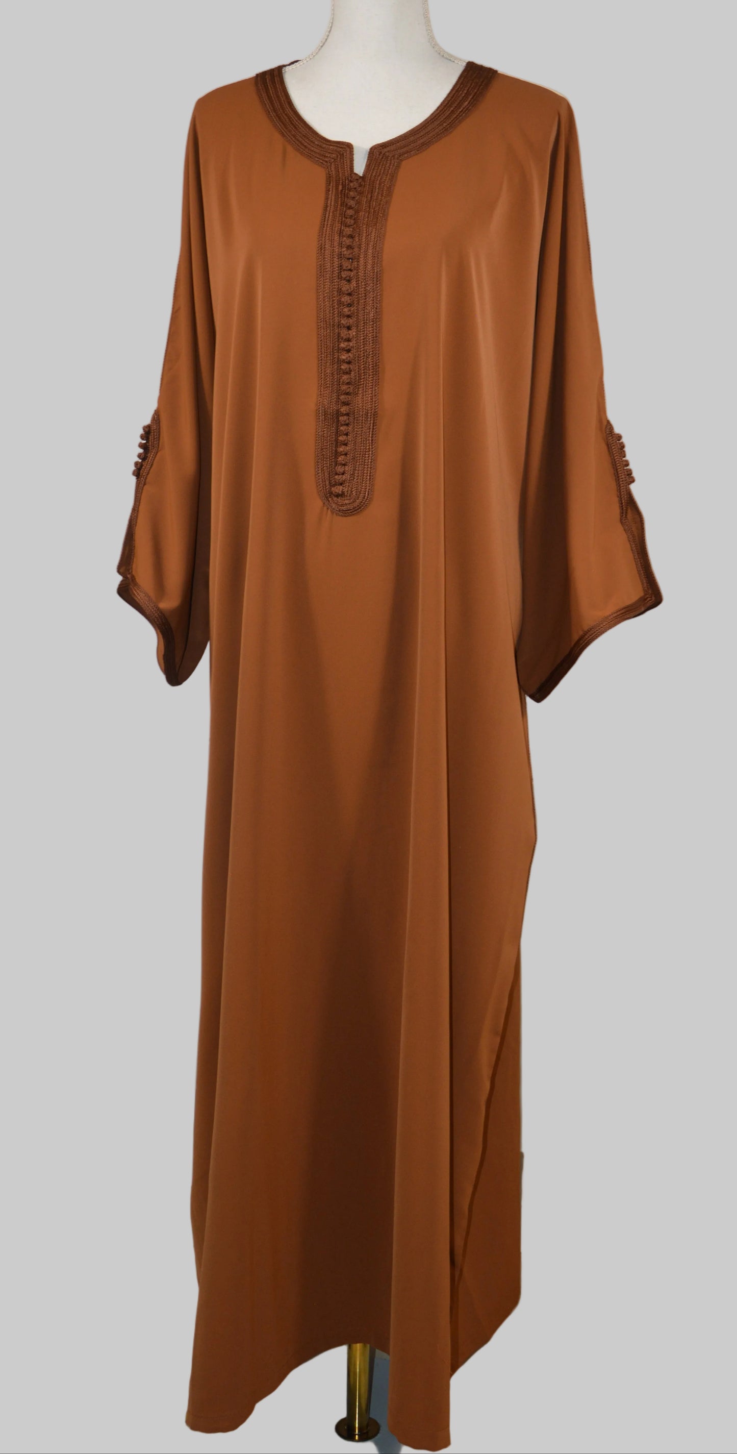 Gandoura Eclat Crêpe Camel - zeynaya prestige
