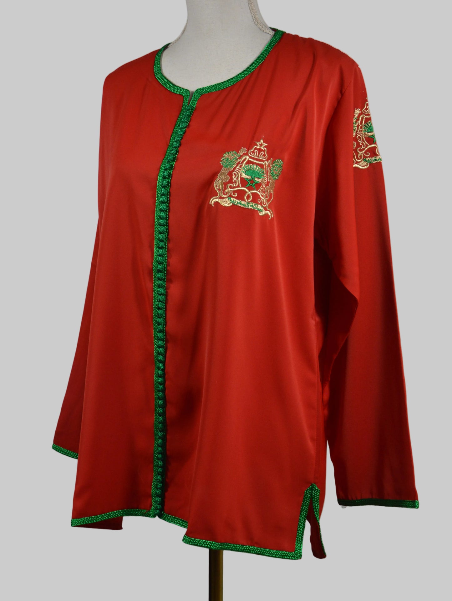 Tunique Maroc Rouge Brodée Armoiries - zeynaya prestige