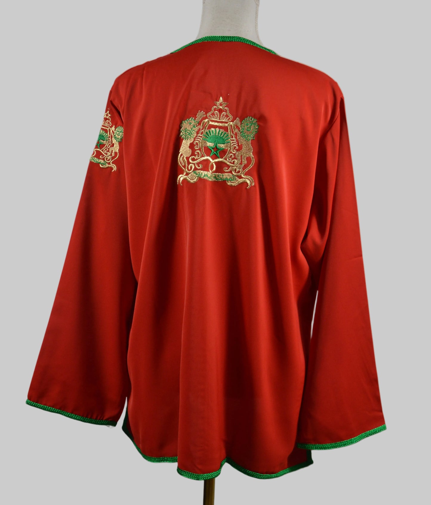 Tunique Maroc Rouge Brodée Armoiries - zeynaya prestige