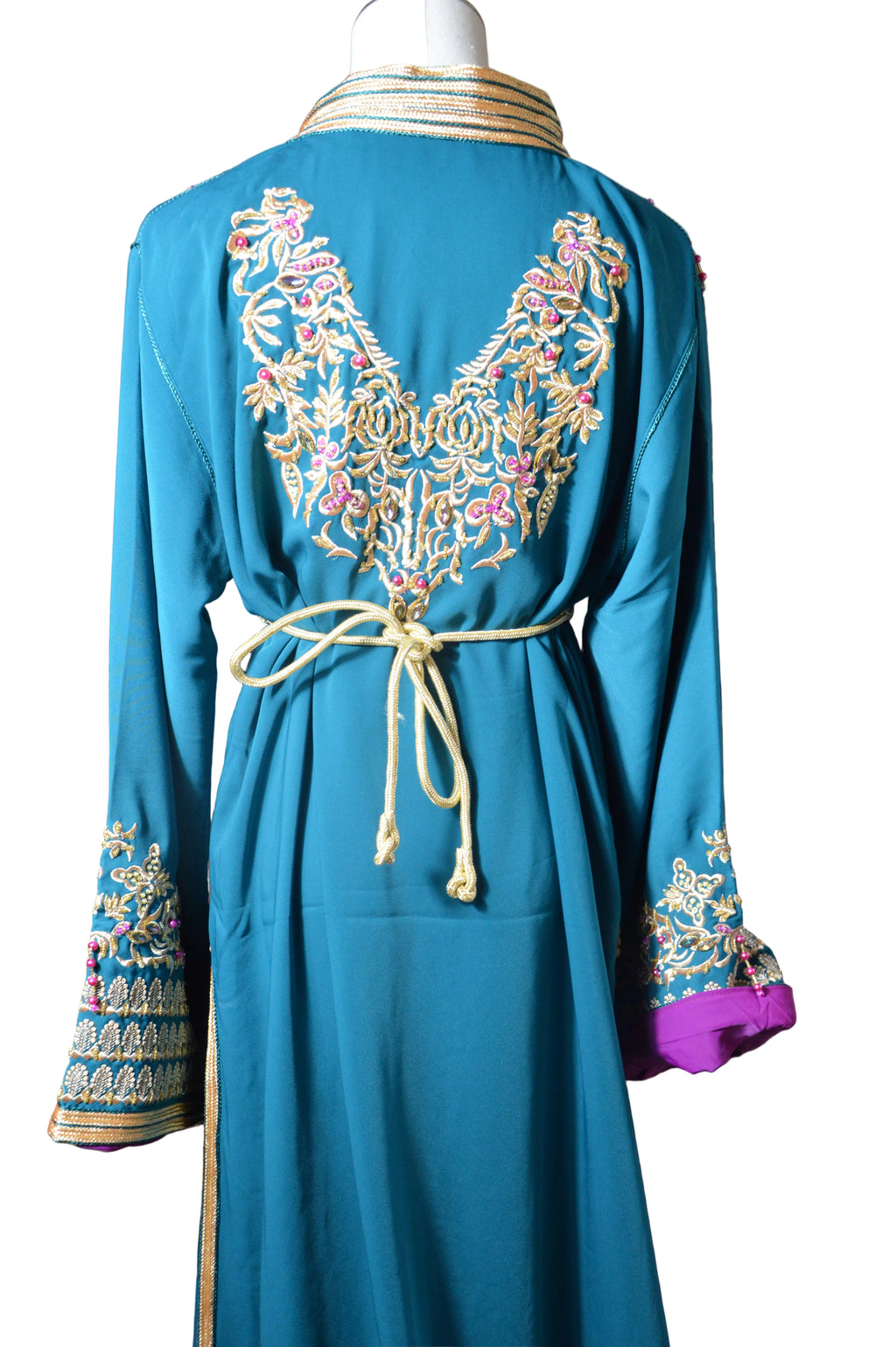 Takchita Bleu Perle - Luxe Artisanal