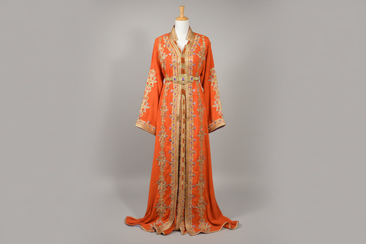 Takchita Orange Perle - Luxe Artisanal