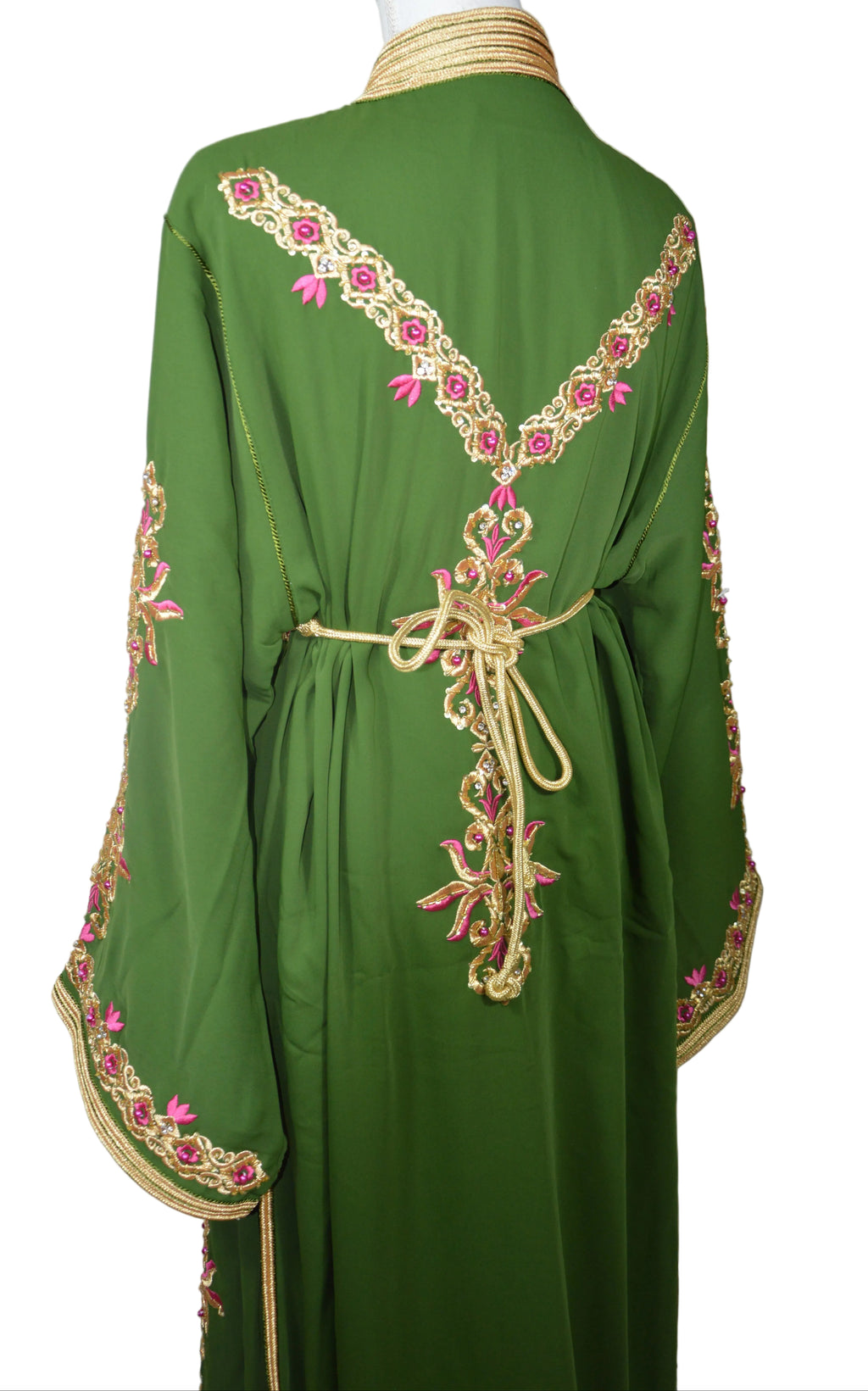 Takchita Perle Vert Sapin - Luxe Artisanal