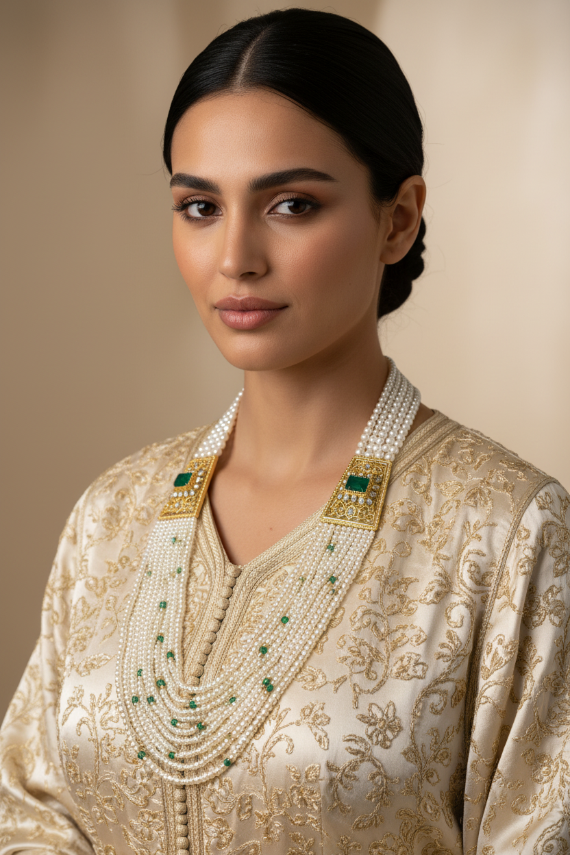 Collier Fassi Vert | Bijou Traditionnel Marocain