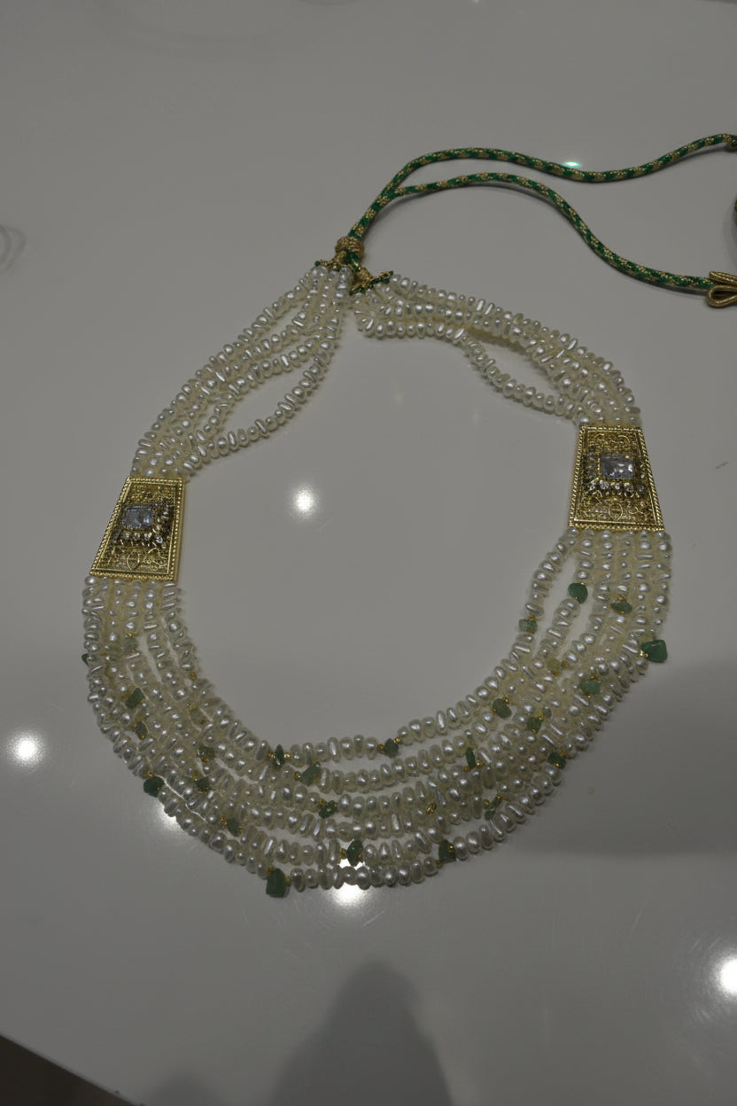 Collier Fassi Argent & Vert | Bijou Traditionnel Marocain