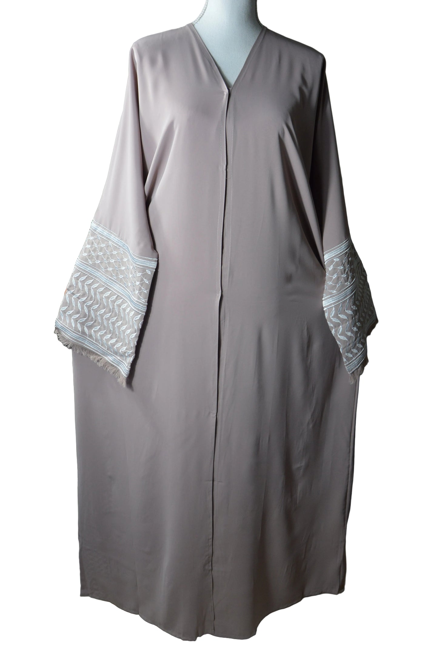 Abaya Beige Premium avec foulard assorti - Élégance Intemporelle