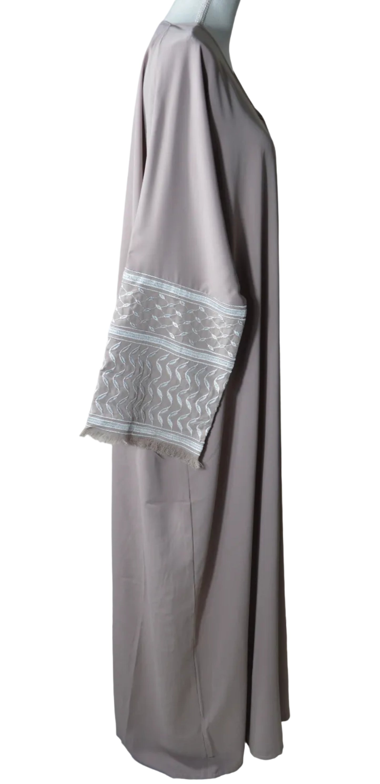 Abaya Beige Premium avec foulard assorti - Élégance Intemporelle