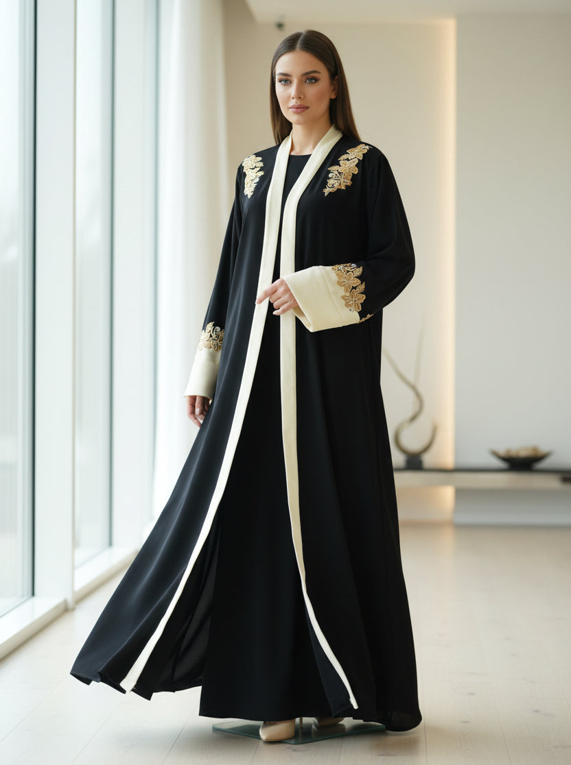 VESTE Kimono Noir BRODE