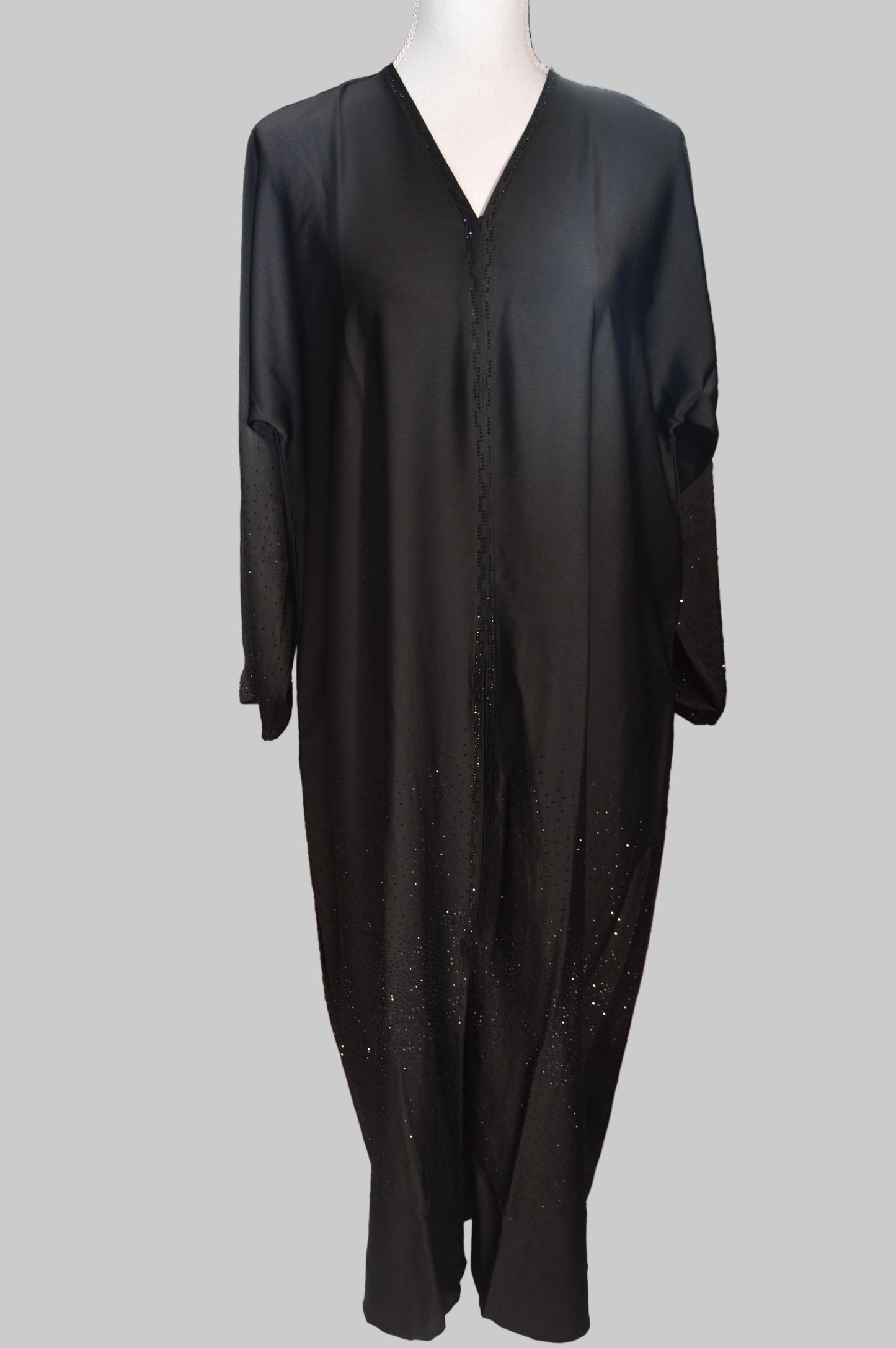 Abaya Noir Brillant - Élégance Intemporelle