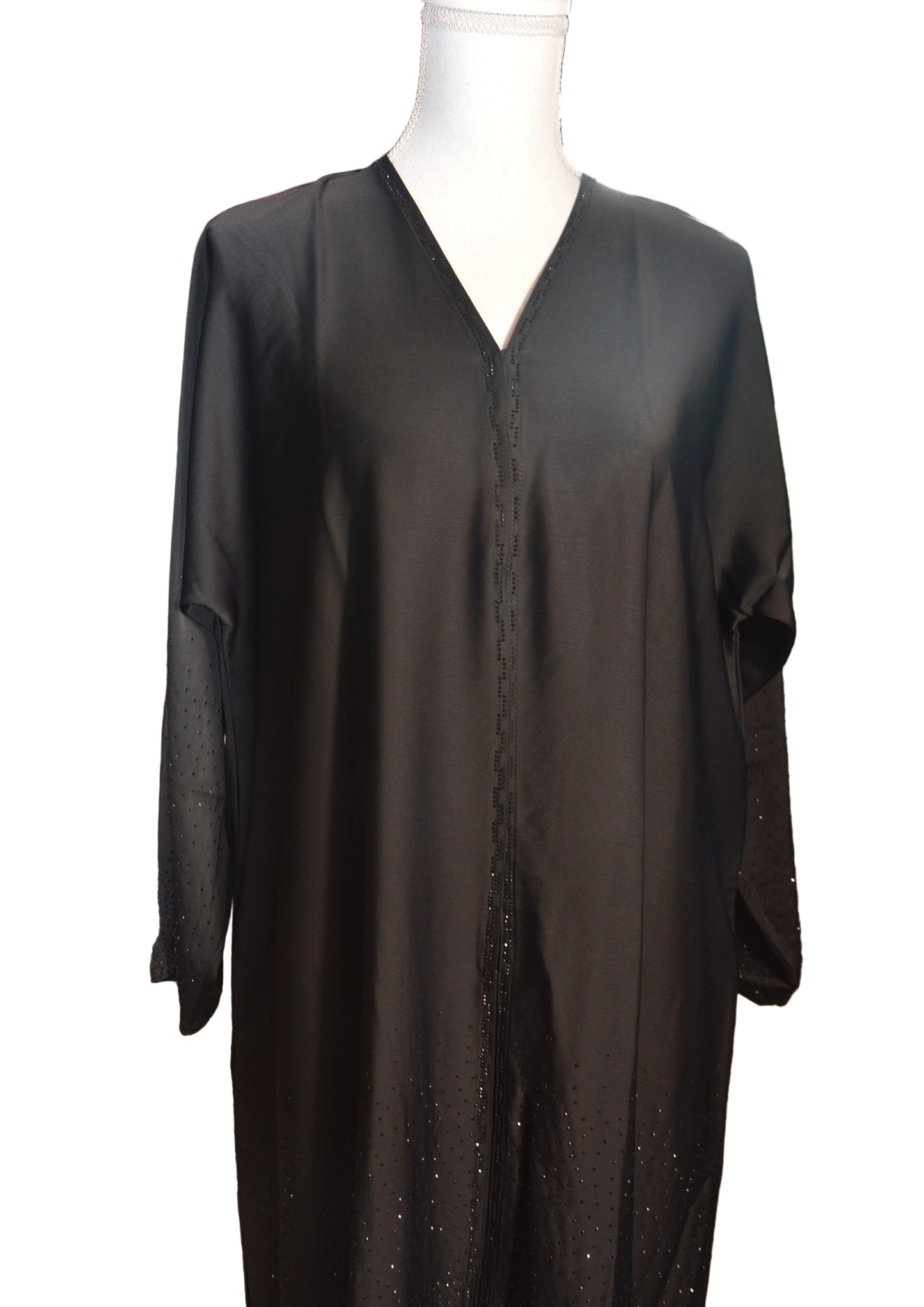 Abaya Noir Brillant - Élégance Intemporelle
