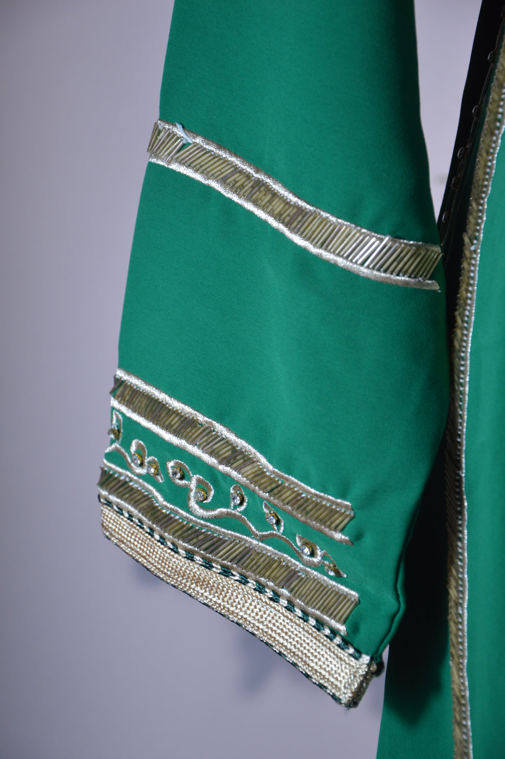 Caftan vert luxe – Sfifa dorée | Zeynaya Prestige
