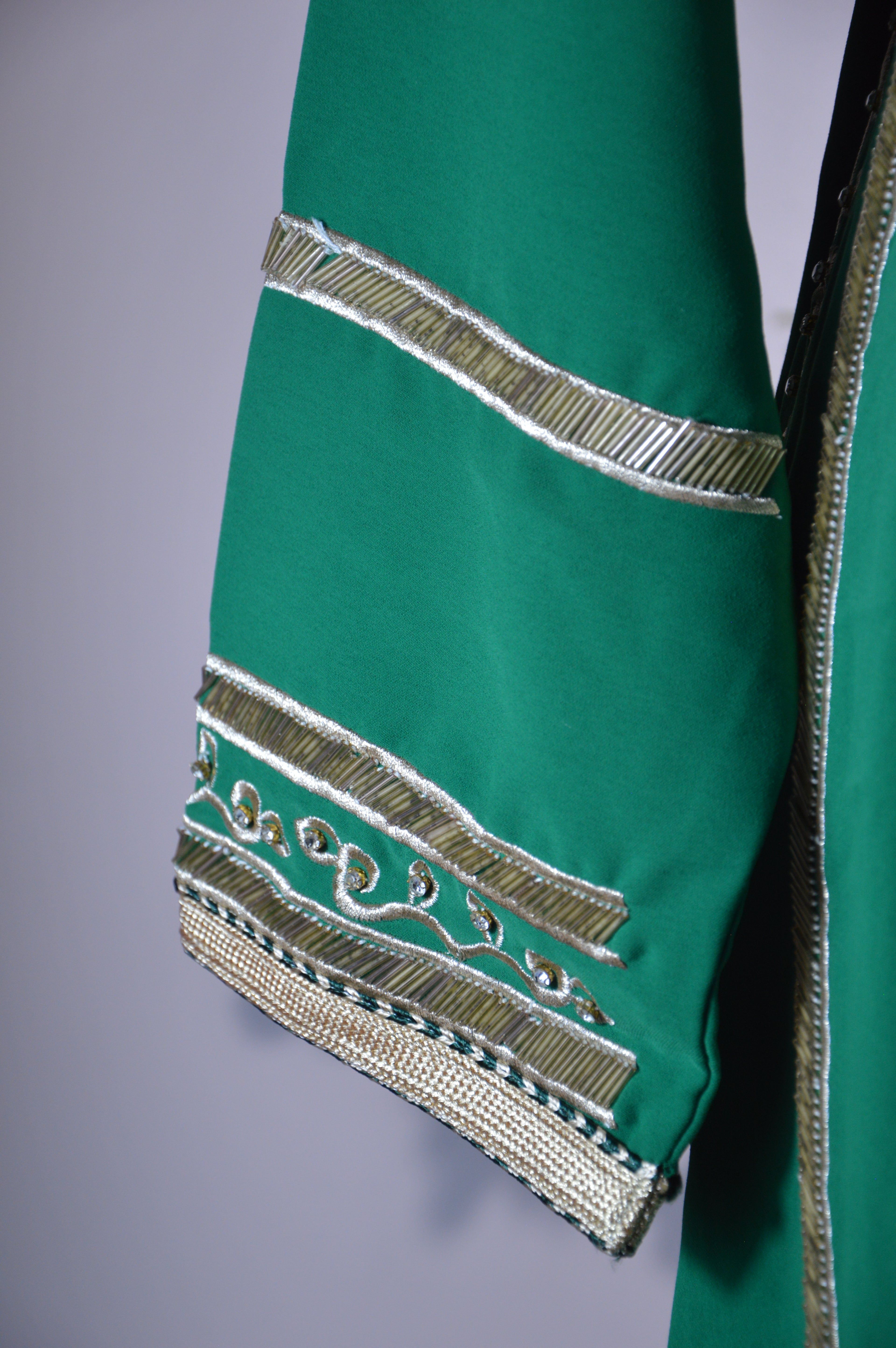 Caftan vert luxe – Sfifa dorée | Zeynaya Prestige