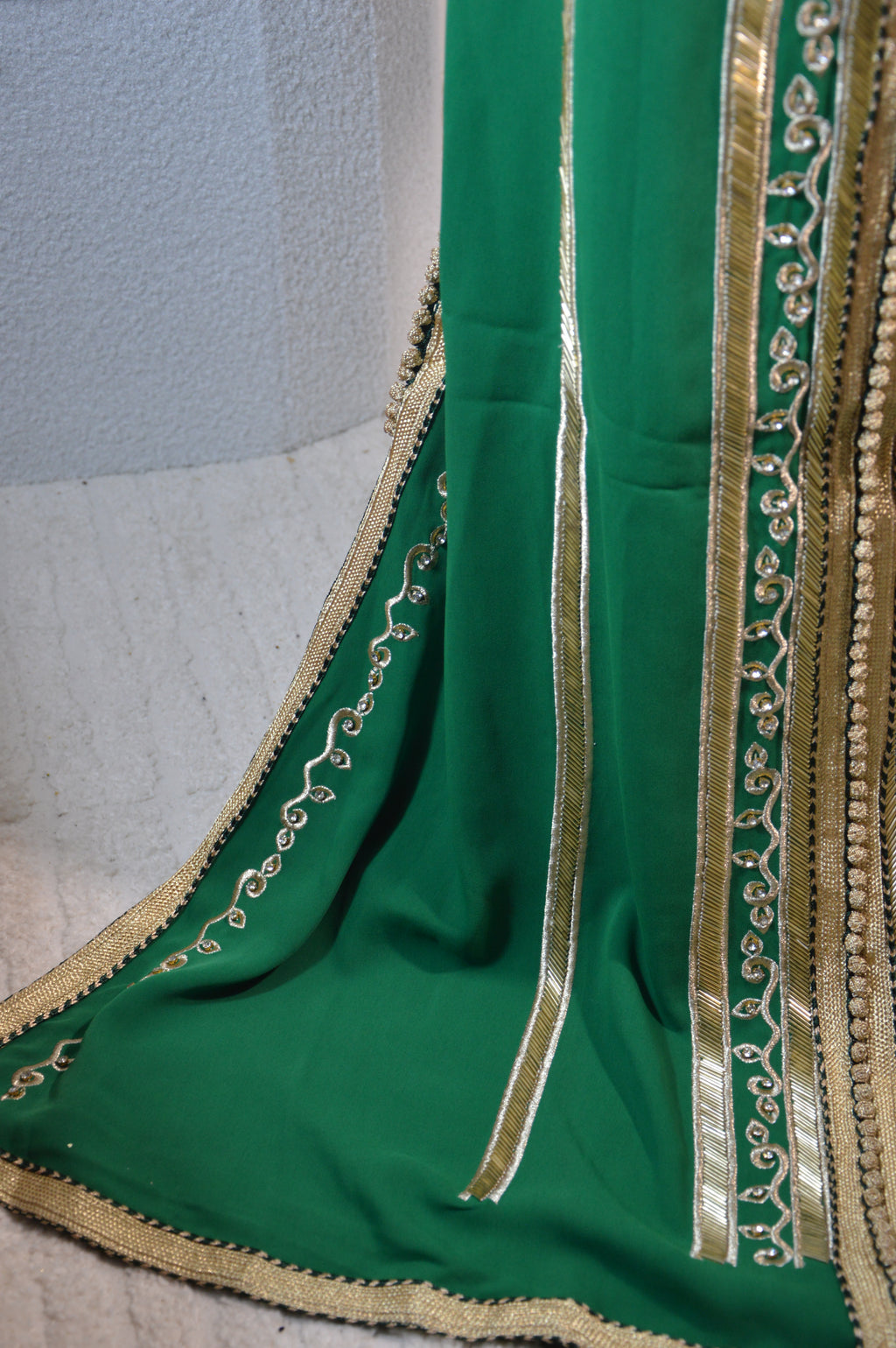 Caftan vert luxe – Sfifa dorée | Zeynaya Prestige