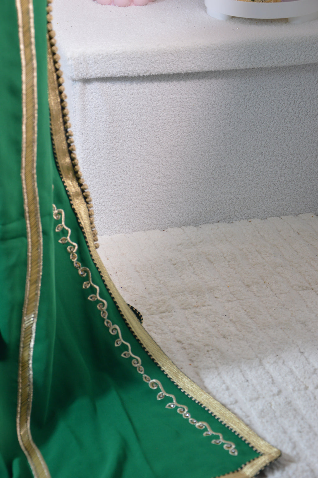 Caftan vert luxe – Sfifa dorée | Zeynaya Prestige