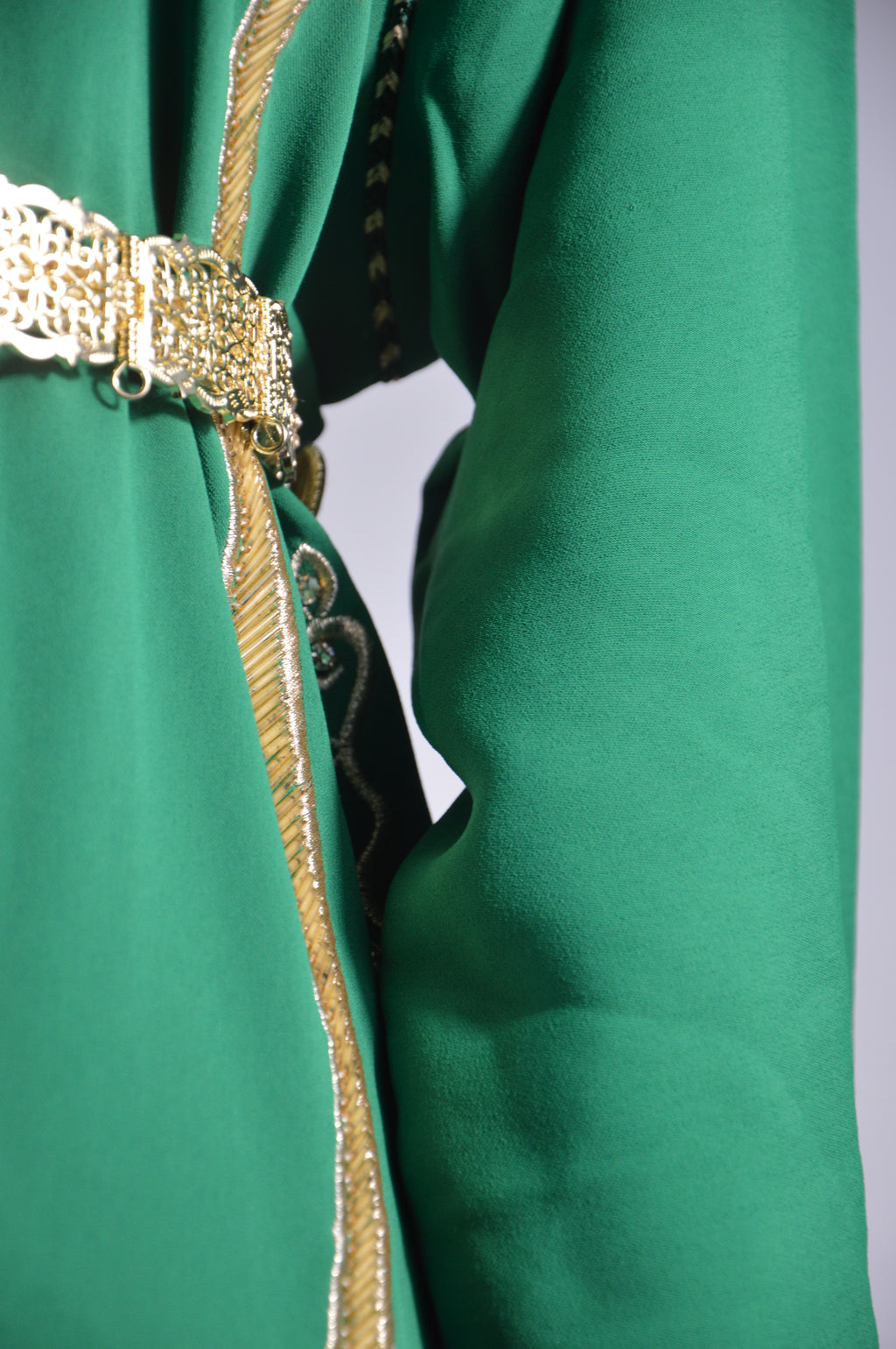 Caftan vert luxe – Sfifa dorée | Zeynaya Prestige