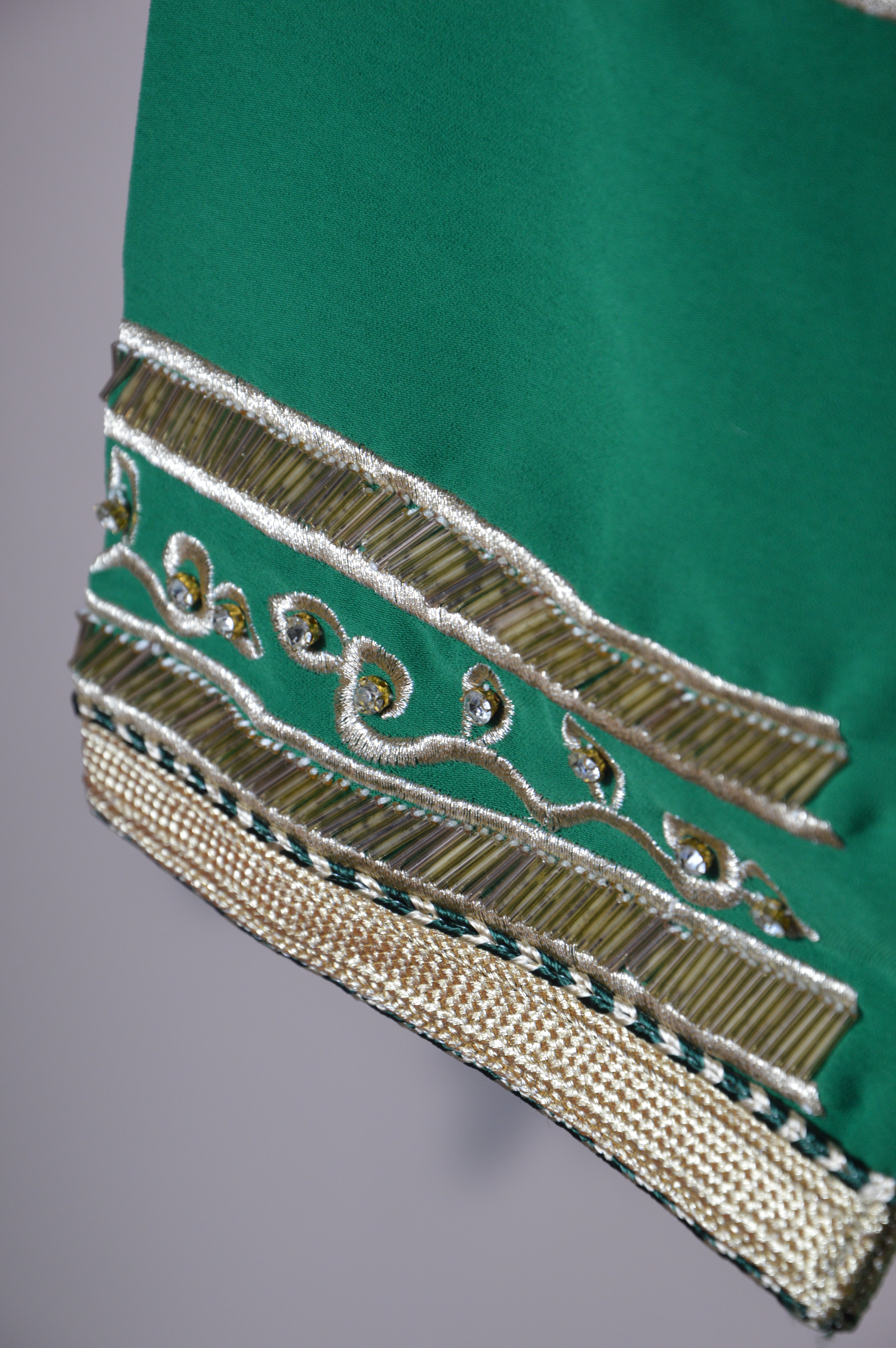 Caftan vert luxe – Sfifa dorée | Zeynaya Prestige